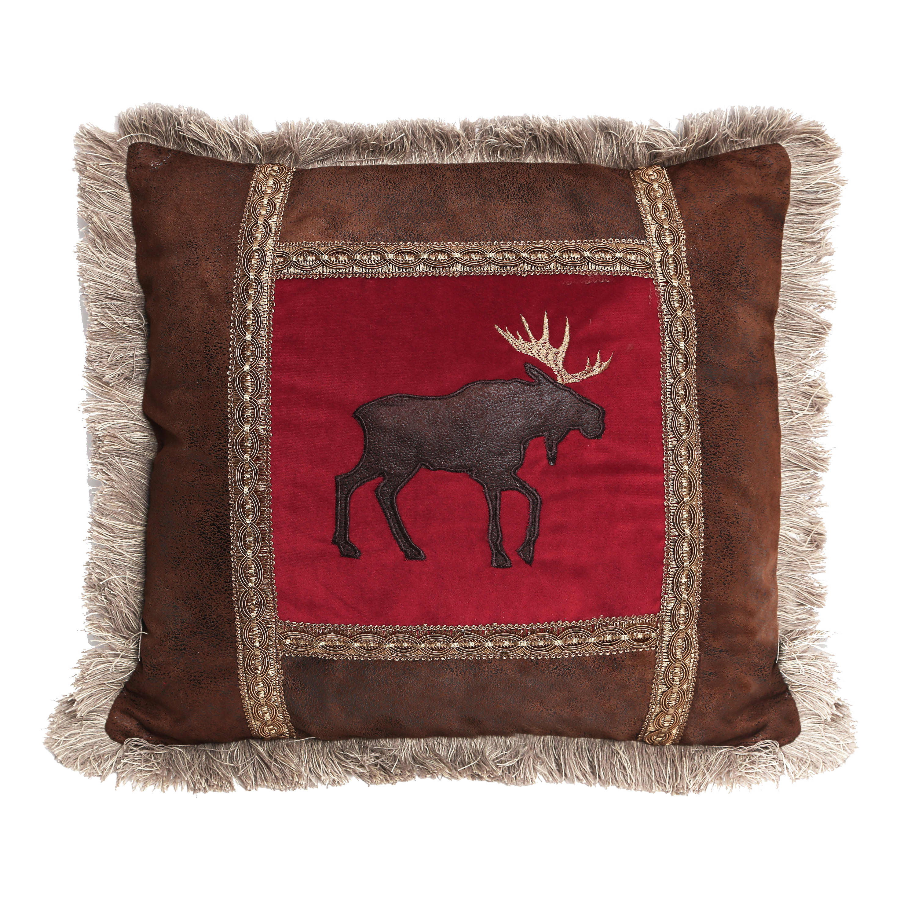 Carstens Classic Applique Moose Pillow