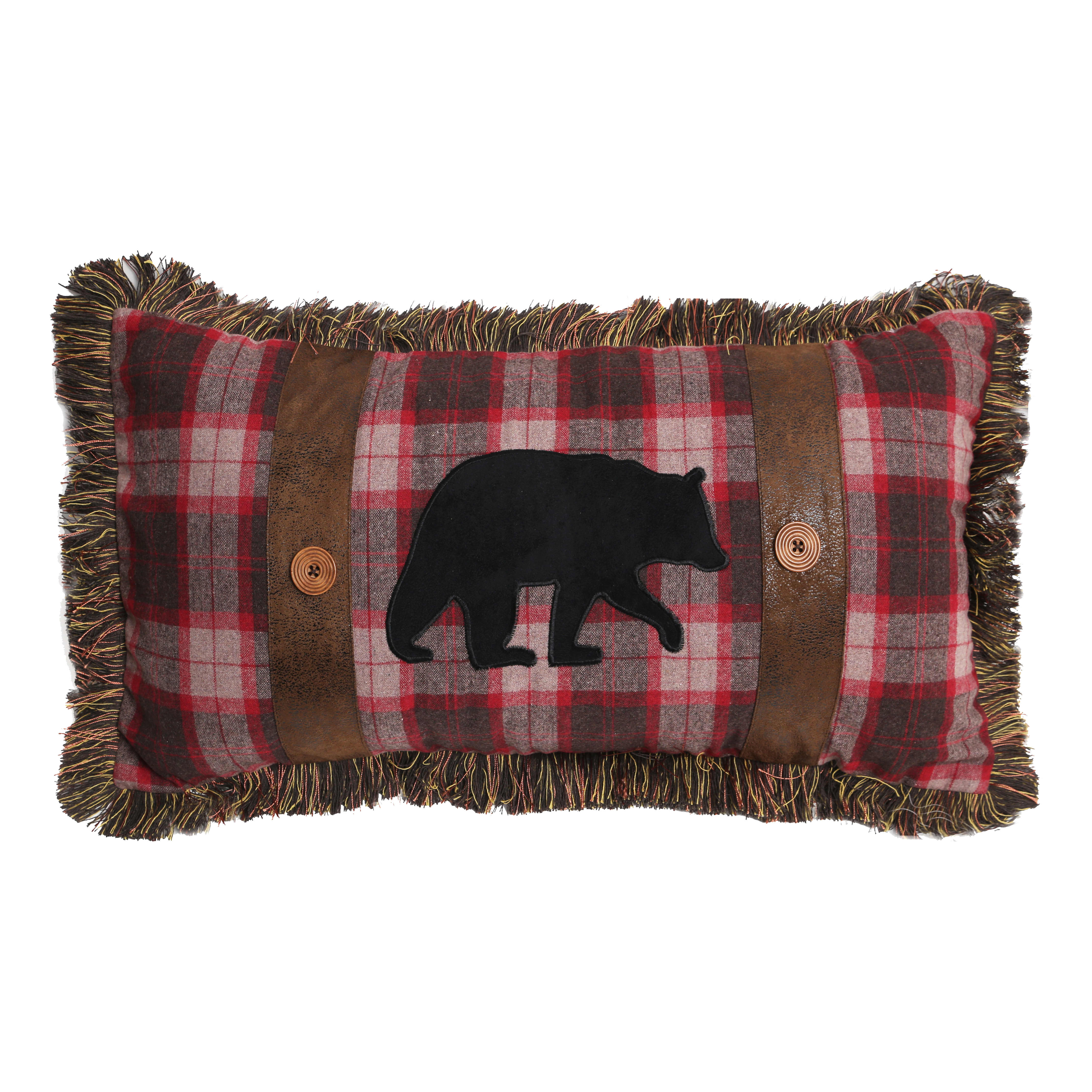 Carstens Finlay Plaid Bear Pillow