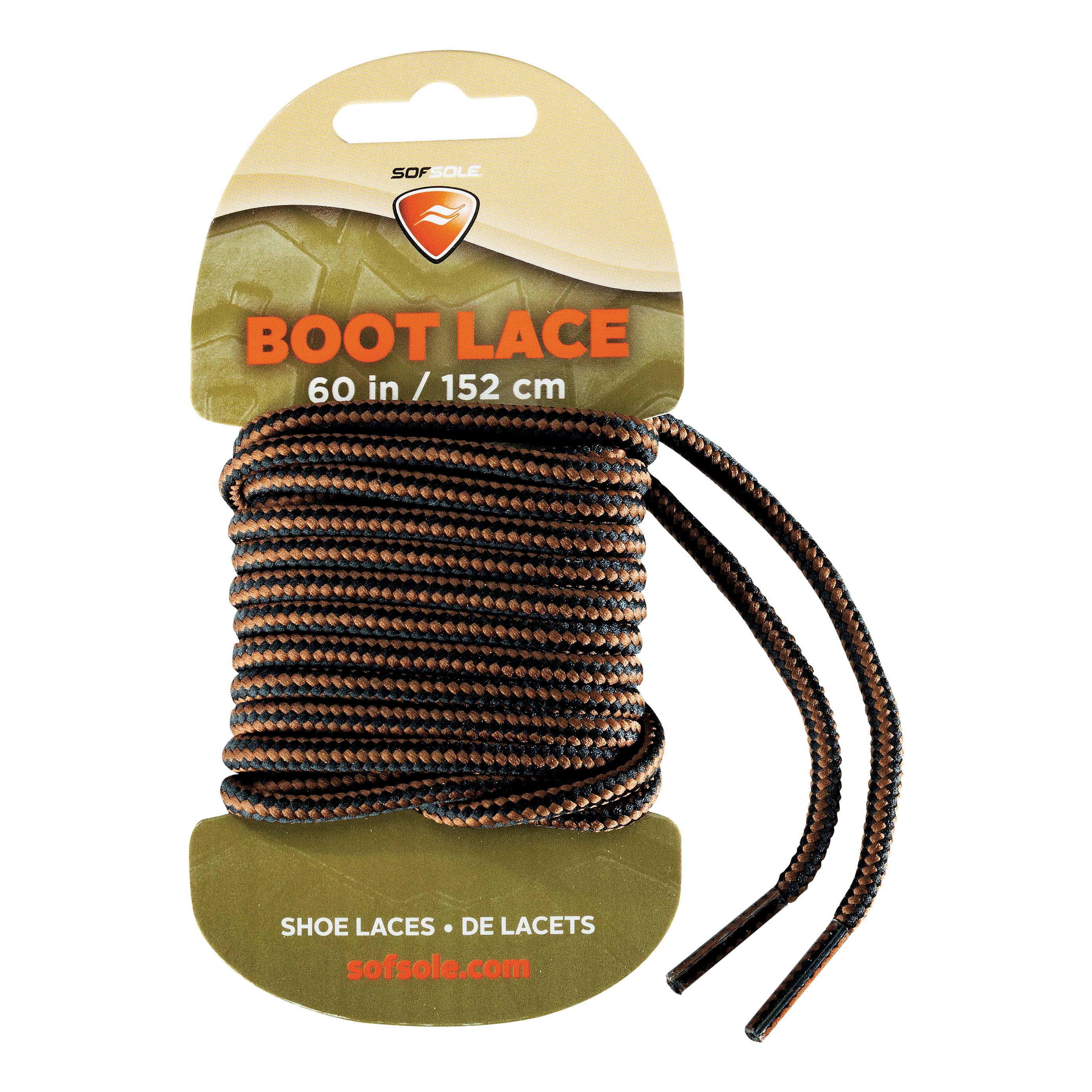 Sof Sole® Boot Laces - Black/Brown