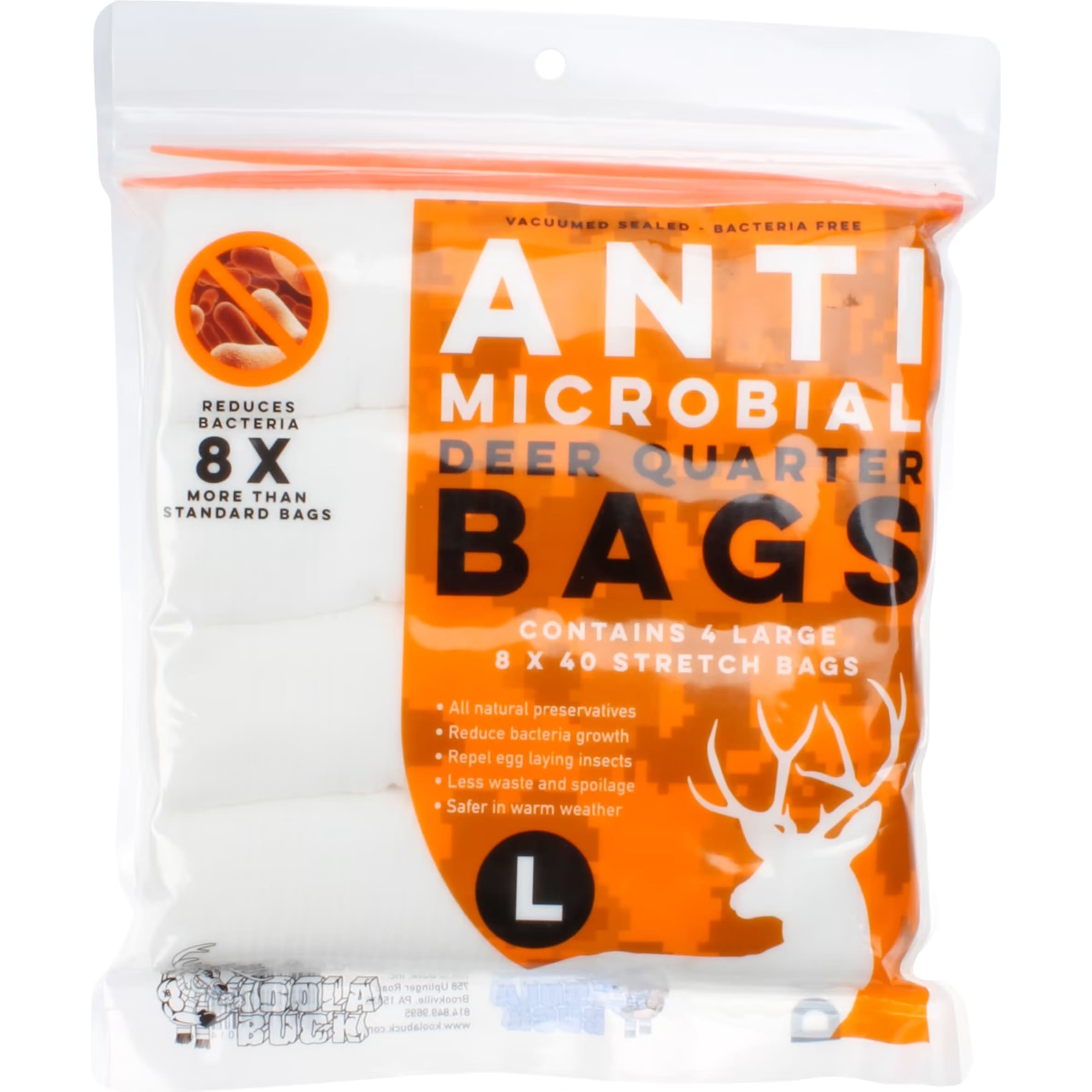 Koola Buck® Antimicrobial Game-Quarter Bags