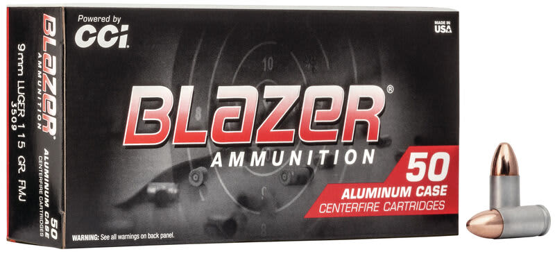 Blazer® Aluminum 9mm FMJ Pistol Ammunition