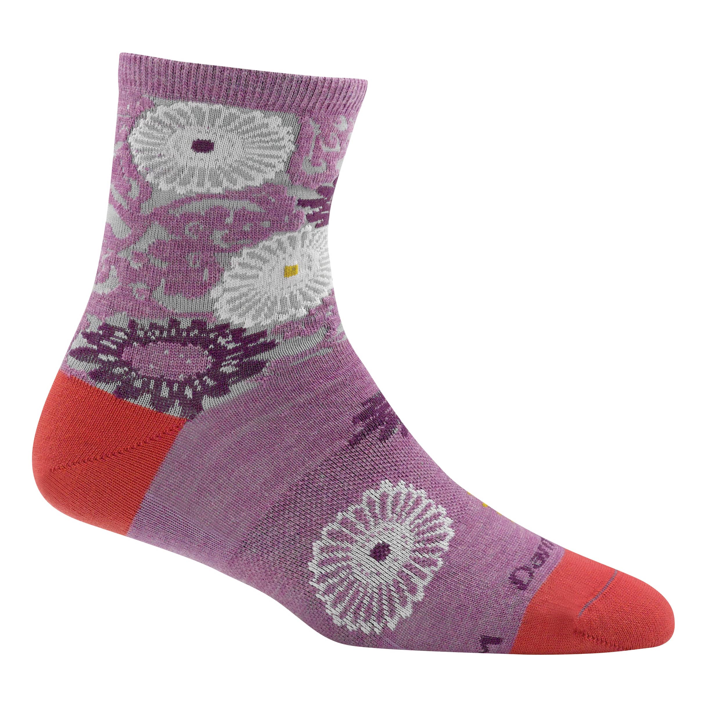 Darn Tough Women's Floral Shorty Light Socks - Violet