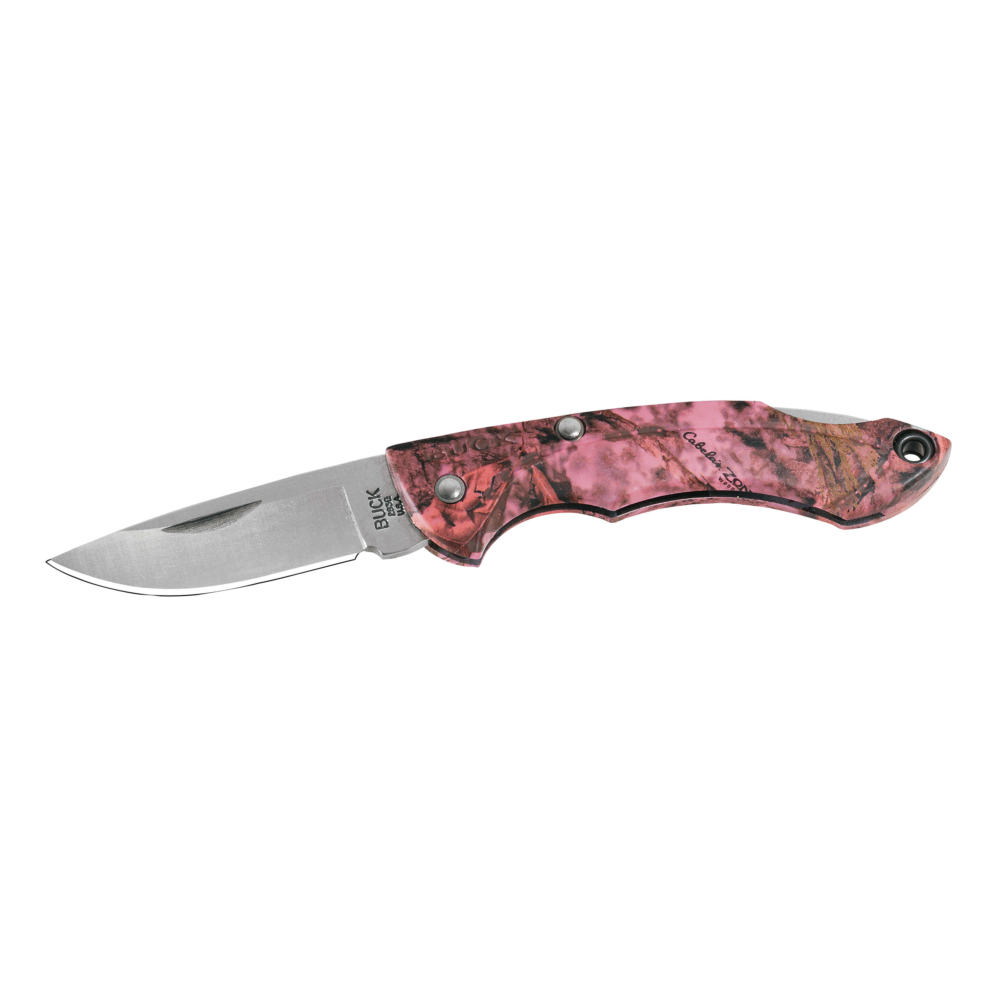 Buck Knives® 283 Nano Bantam Cabela's Zonz™ Woodlands Pink Folding Knife