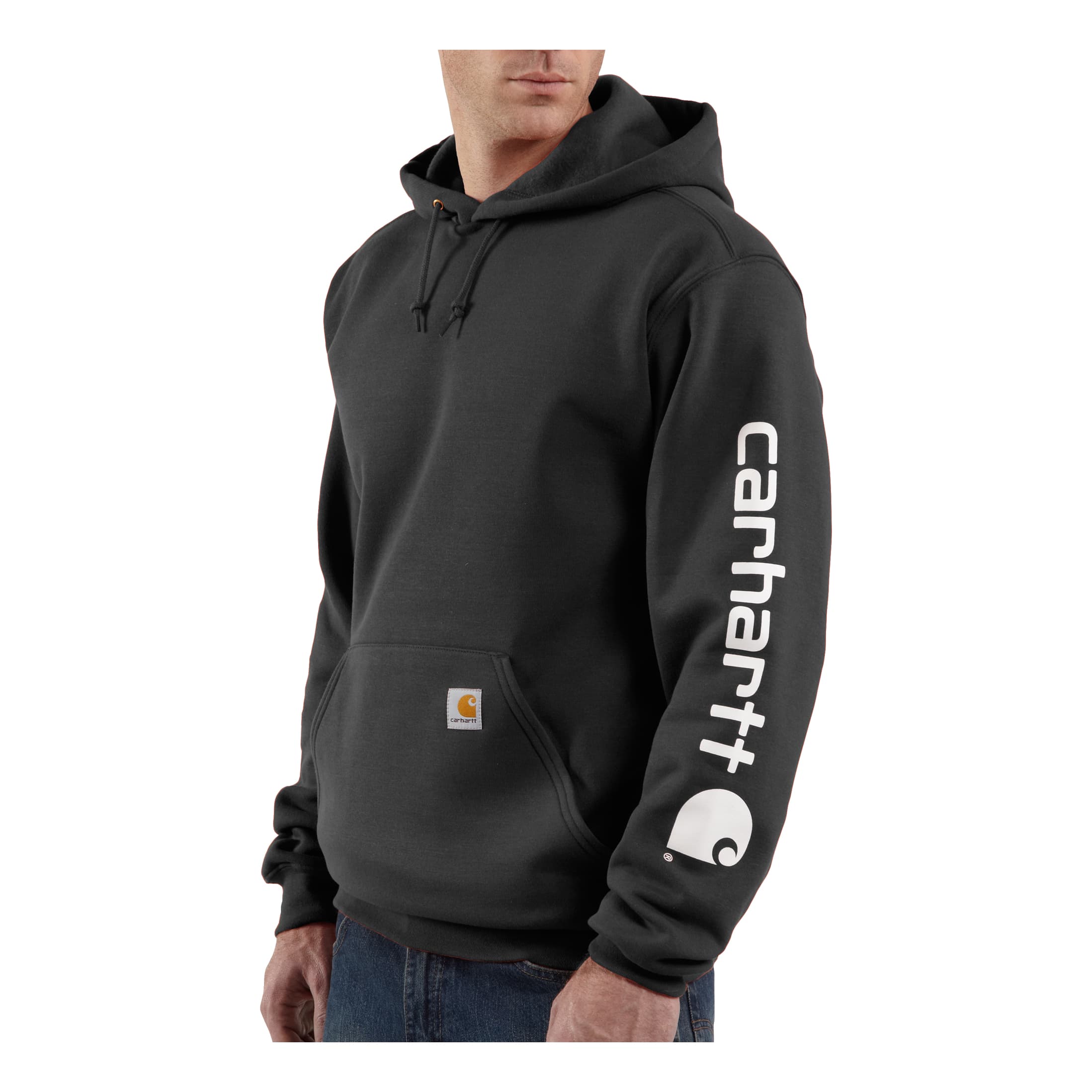 Carhartt Midweight Sleeve Logo Hooded Black L