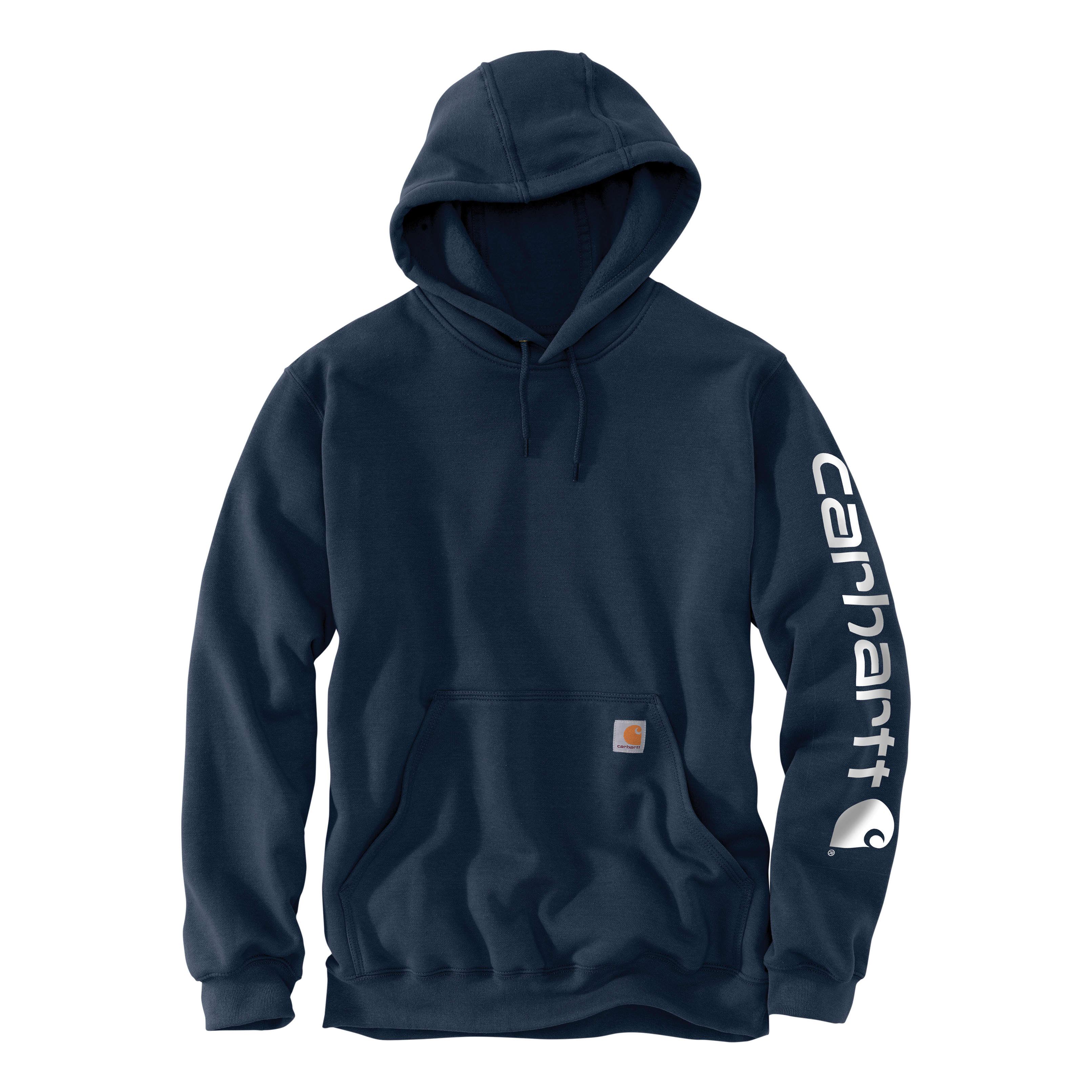 Carhartt® Men’s Signature Sleeve Logo Hoodie - Navy