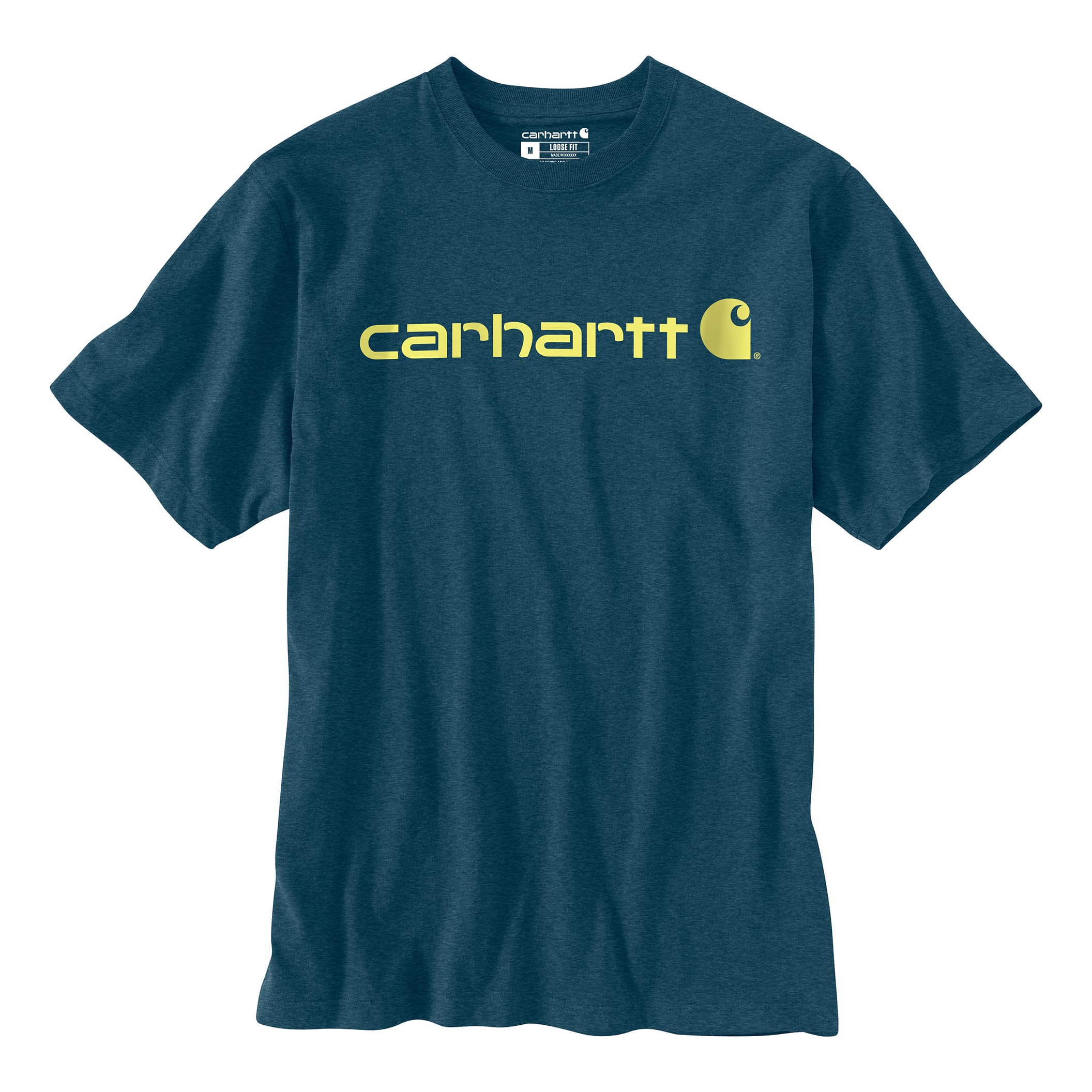 ,Carhartt® Men’s Short-Sleeve Logo T-Shirt - Night Blue Heather,Carhartt® Men’s Short-Sleeve Logo T-Shirt - Night Blue Heather