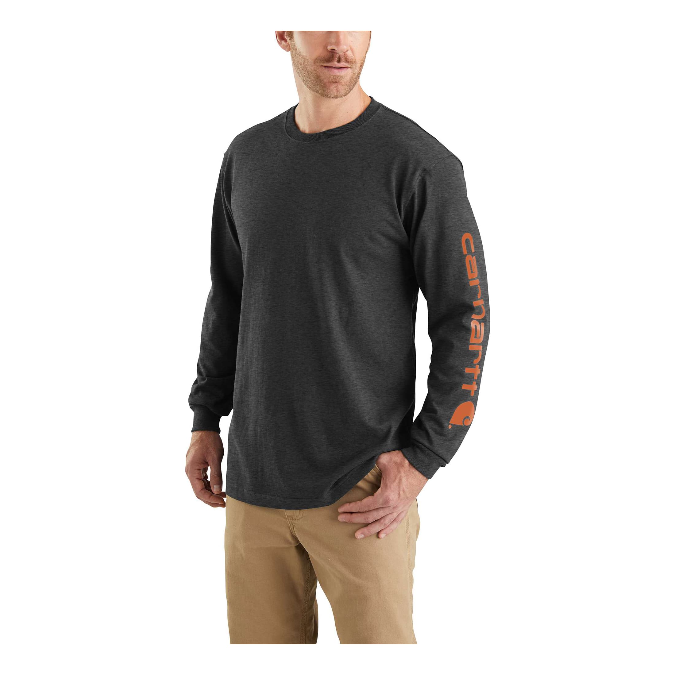 Carhartt® Graphic Logo Long-Sleeve T-Shirt - Carbon Heather