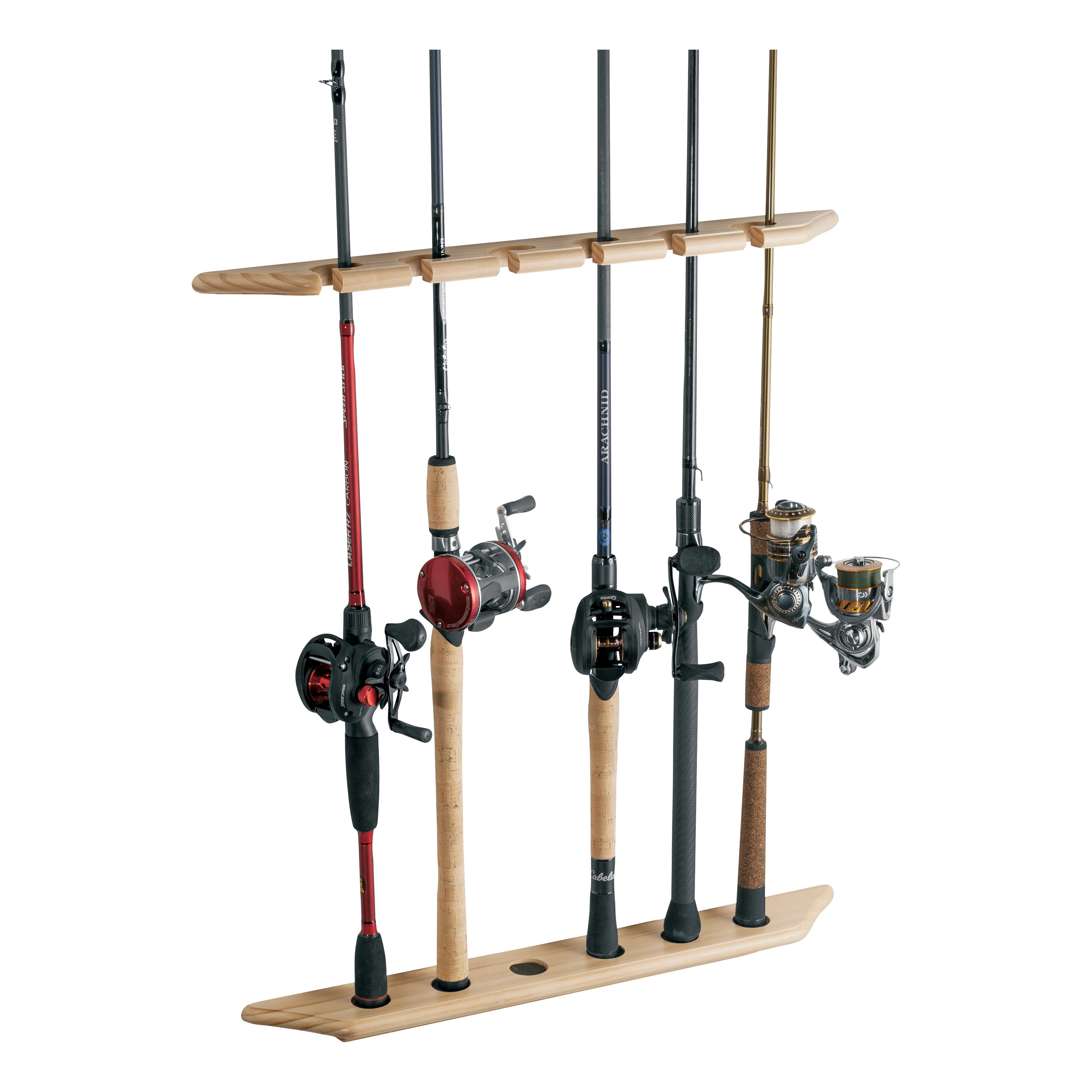 KSWLOR Fishing Rod Holder Wall Mount Rod Holders for Fishing,Fishing Pole  Wall Storage Rack,Fishing Rod Rack Storage Wall Mount for Garage,Cabin and