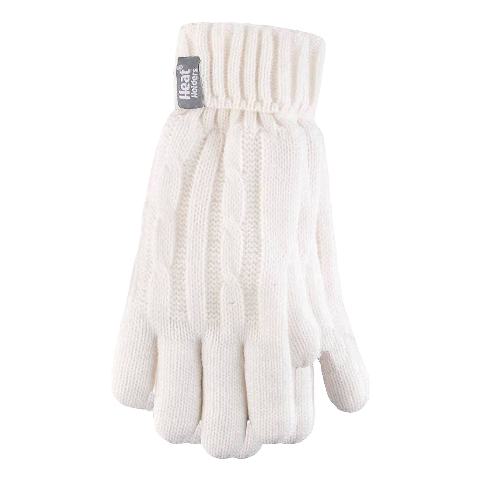 Heat Holders® Women’s Cable Knit Gloves - Cream