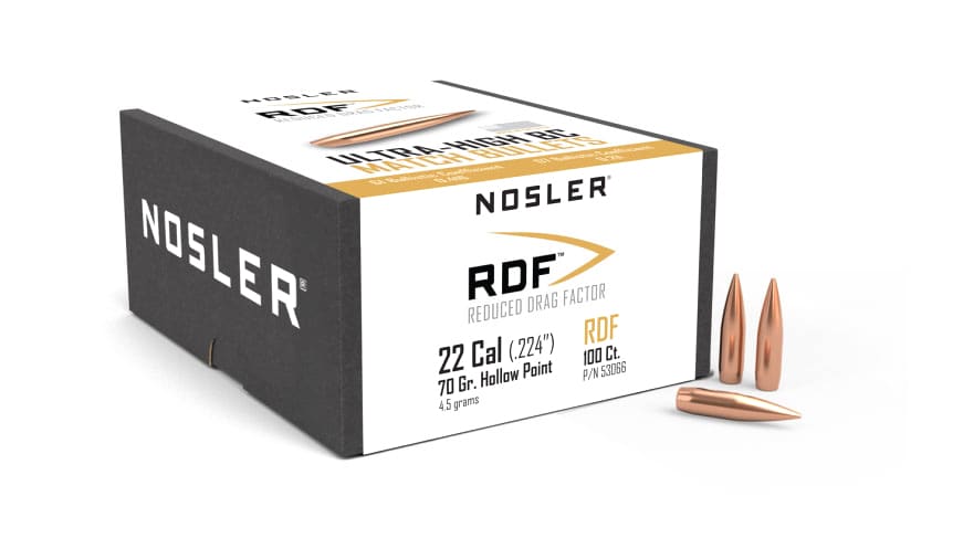 Nosler® RDF™ (Reduced Drag Factor) Match Bullets