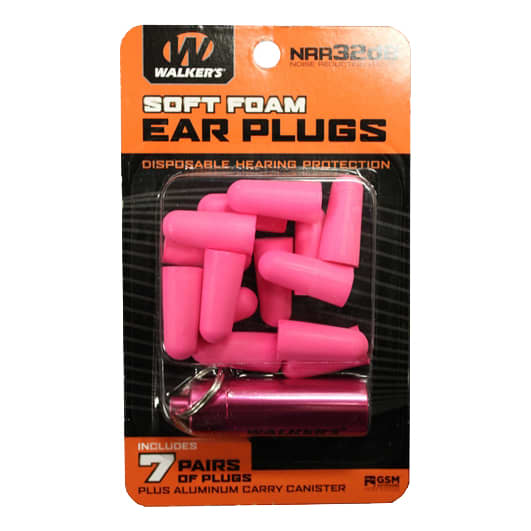 Walker's Soft Foam Ear Plugs - Pink