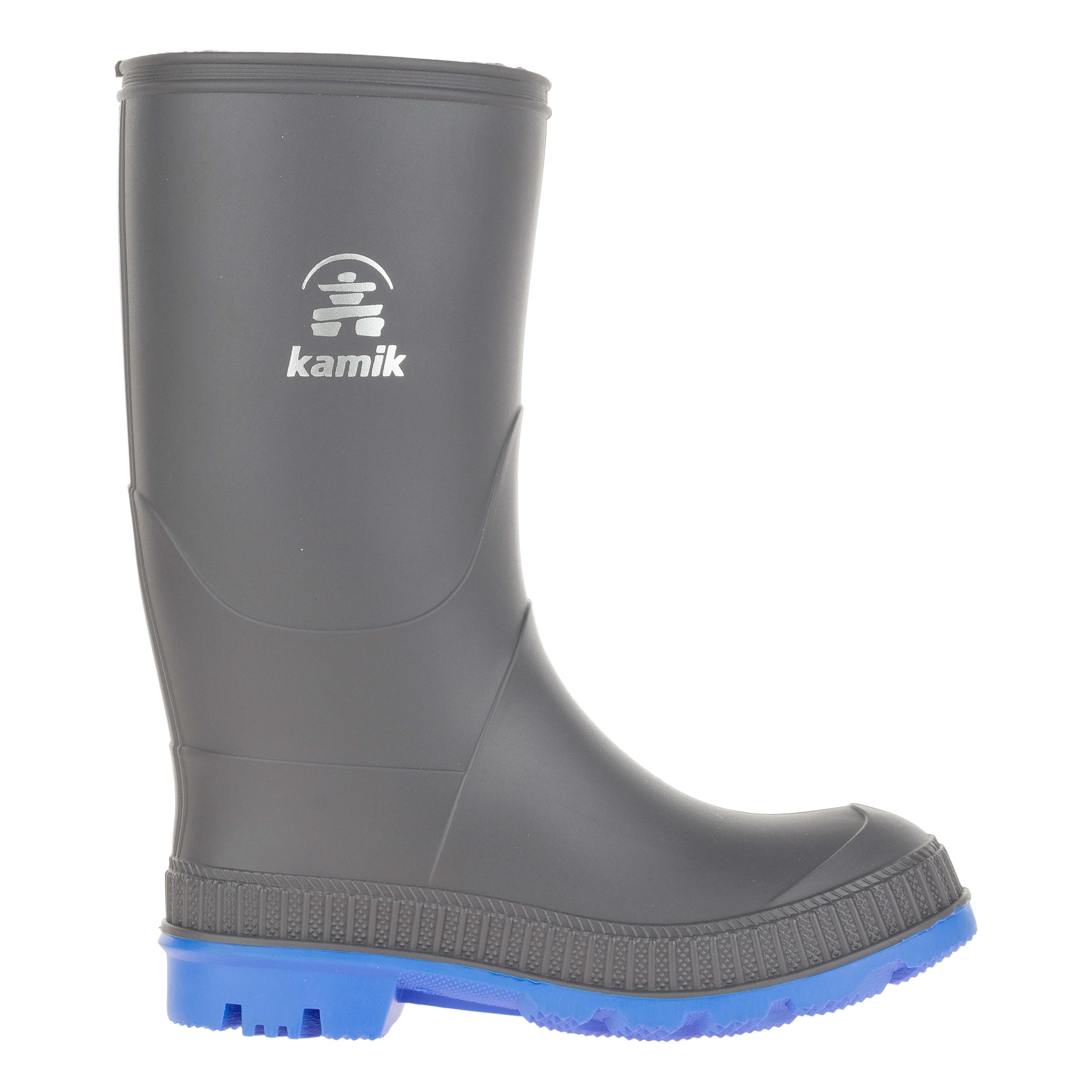 Kamik® Youth Stomp Rubber Boot - Charcoal/Blue