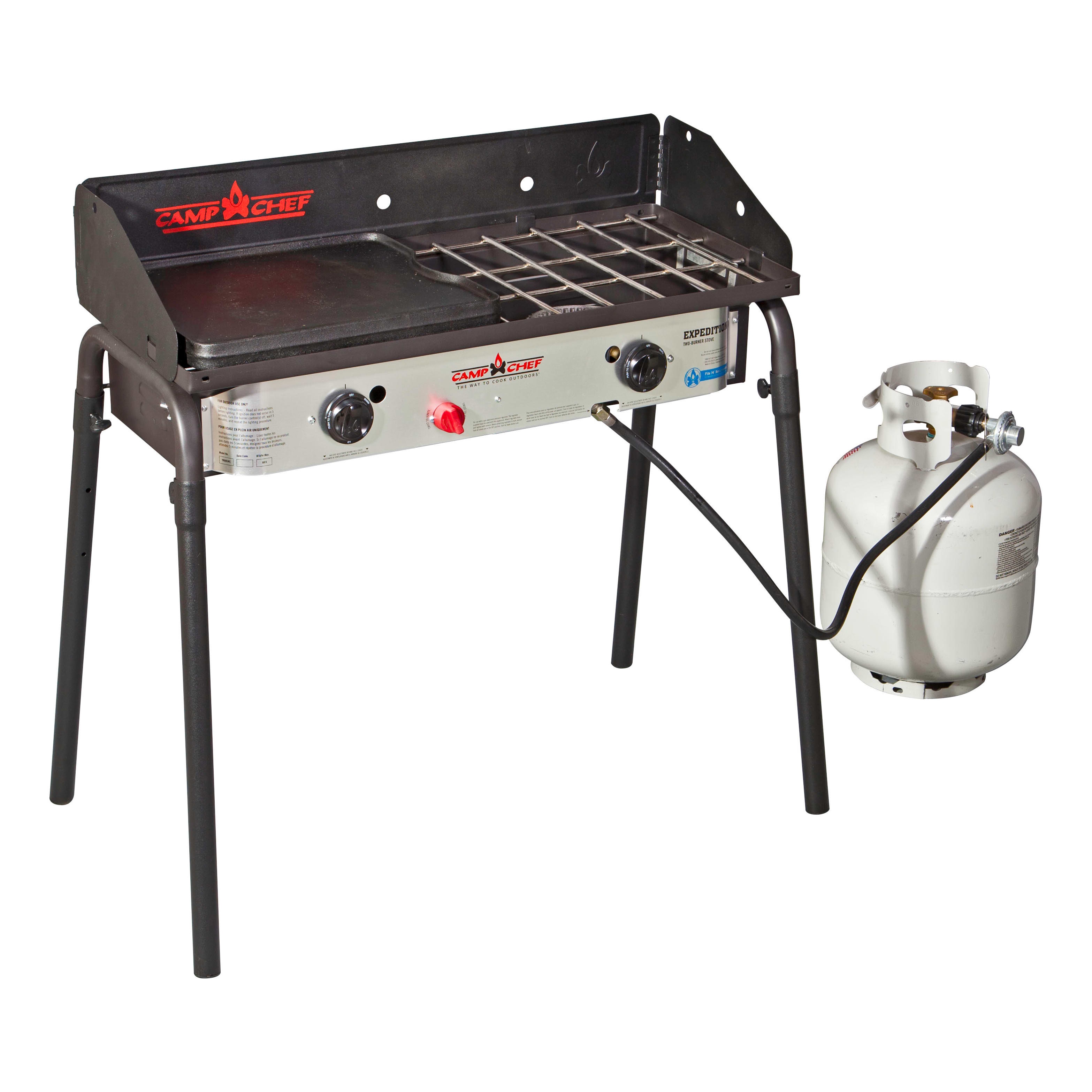 Camp Chef® Expedition 2x2 Burner Stove with Griddle