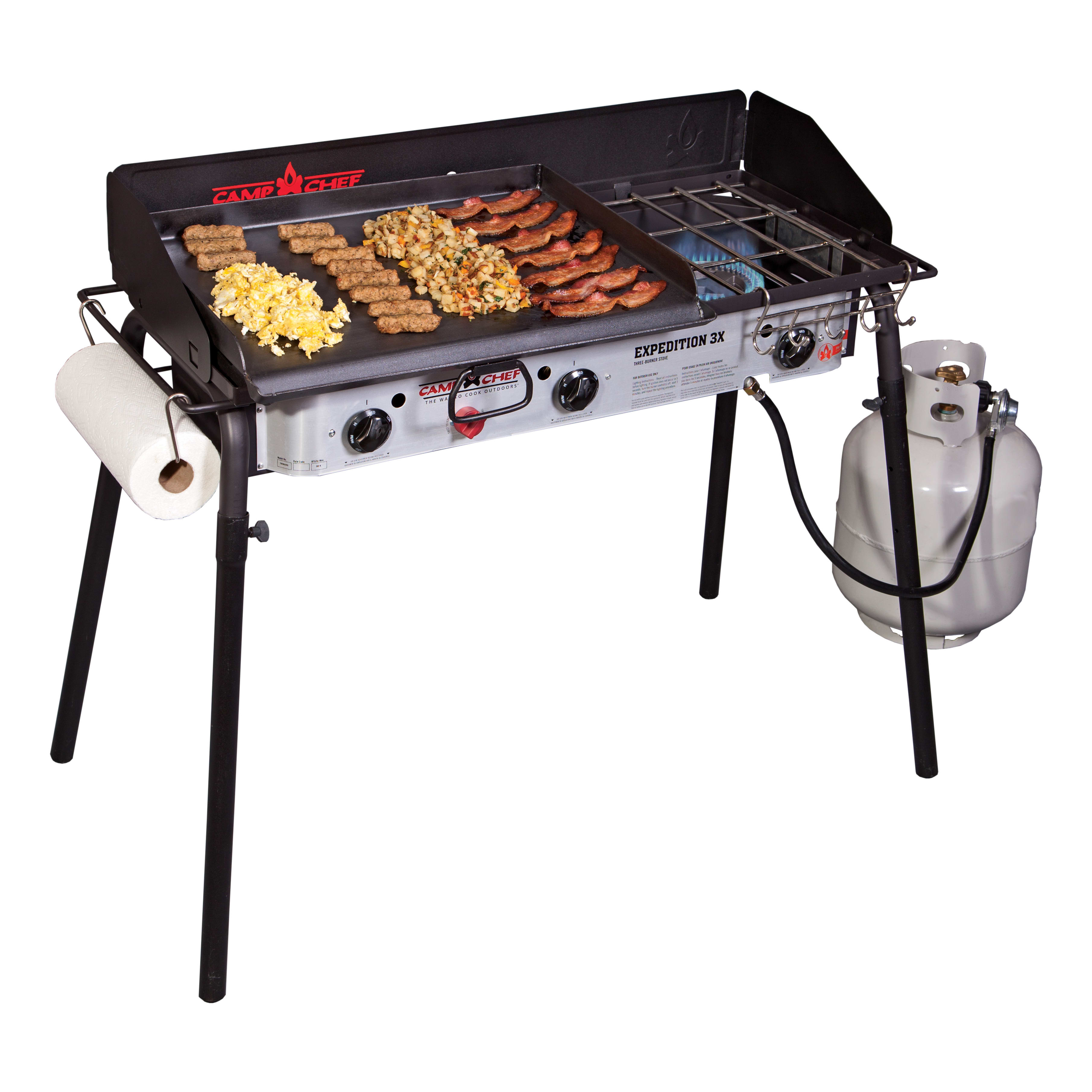 Camp Chef® Expedition Three Burner Stove with Griddle