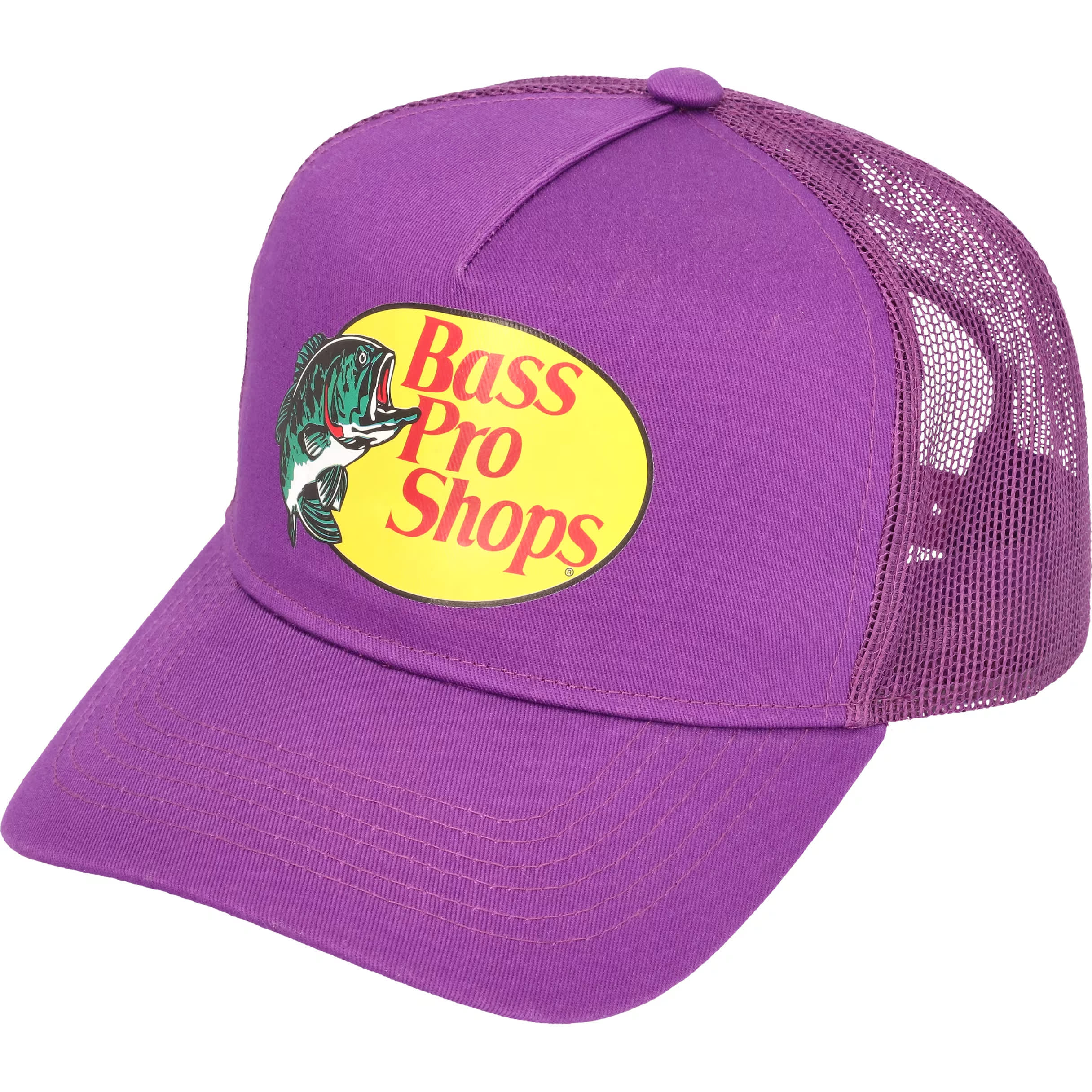 Bass Pro Shops Outdoor Fishing Army Green Snapback Trucker Mesh Hat Cap