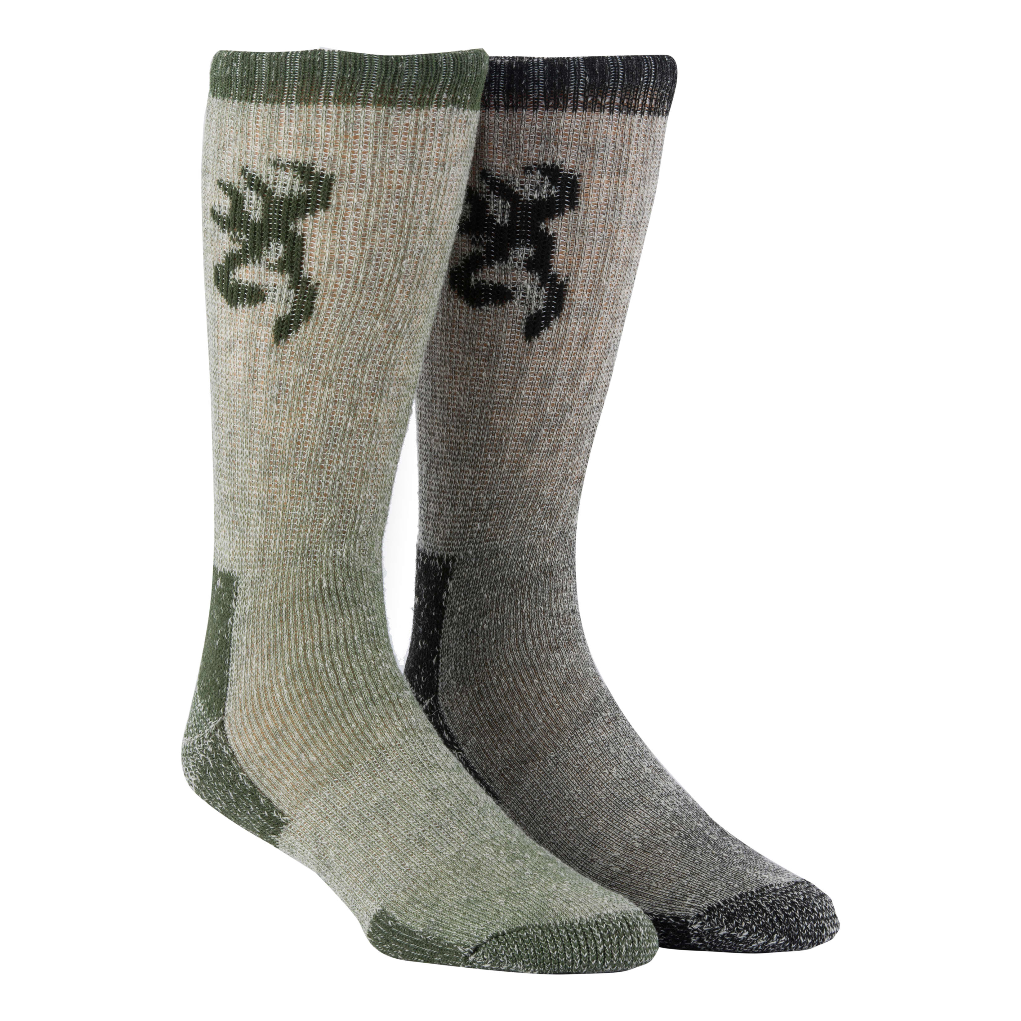 Browning Unisex 2-Pack Poplar Sock—2-Pack - Olive/Black