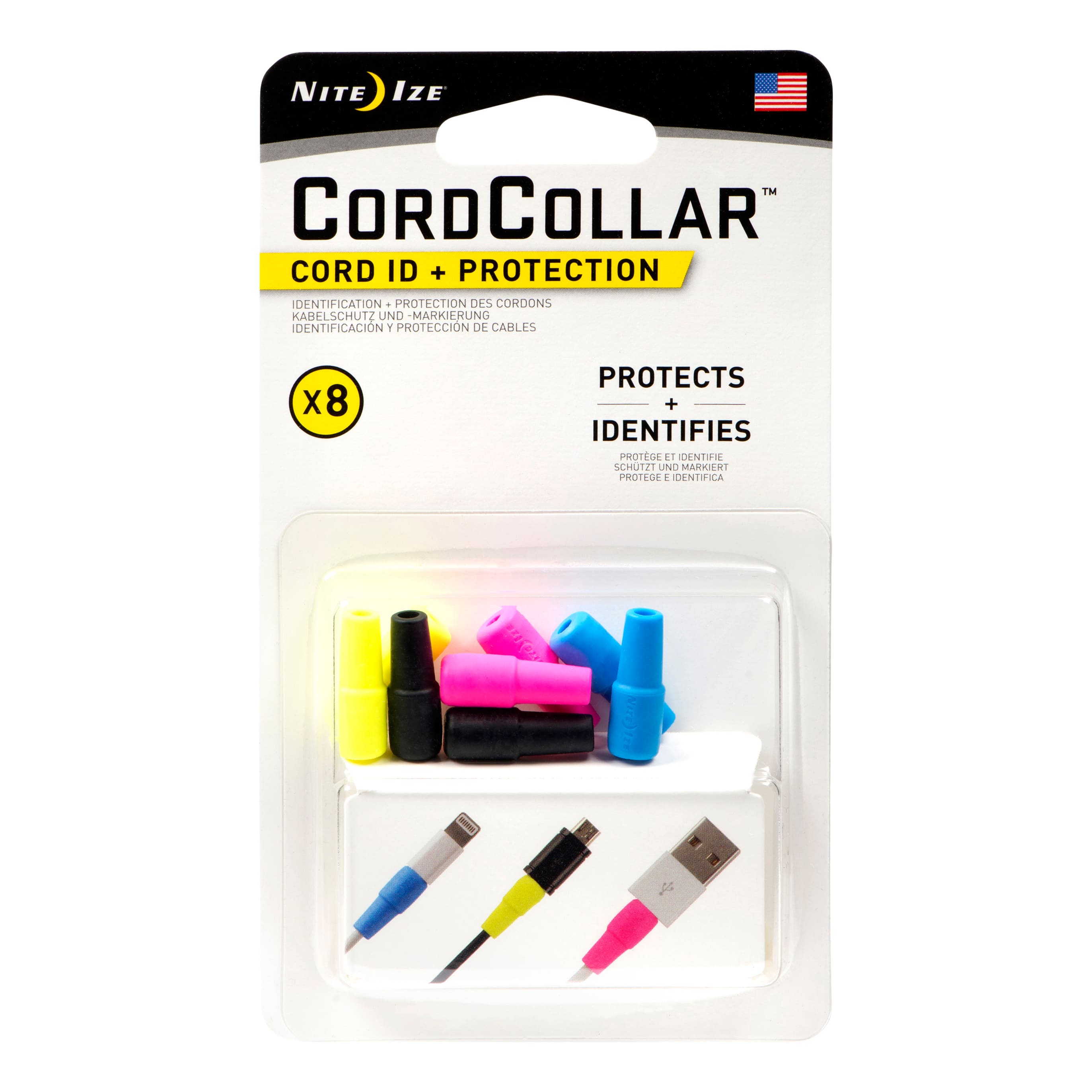 Nite Ize® CordCollar™ Cord ID + Protection Covers – 8 Pack - Assorted