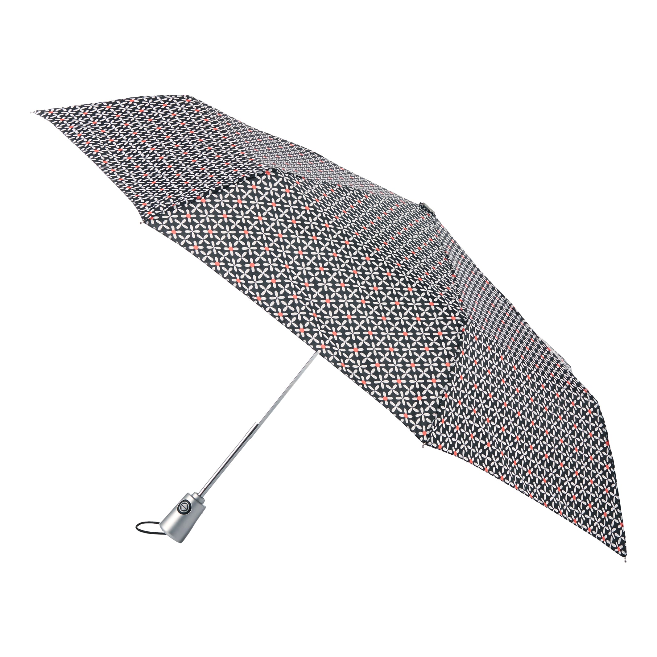 Totes Auto Open Auto Close Compact NeverWet® Umbrella - Black Dot