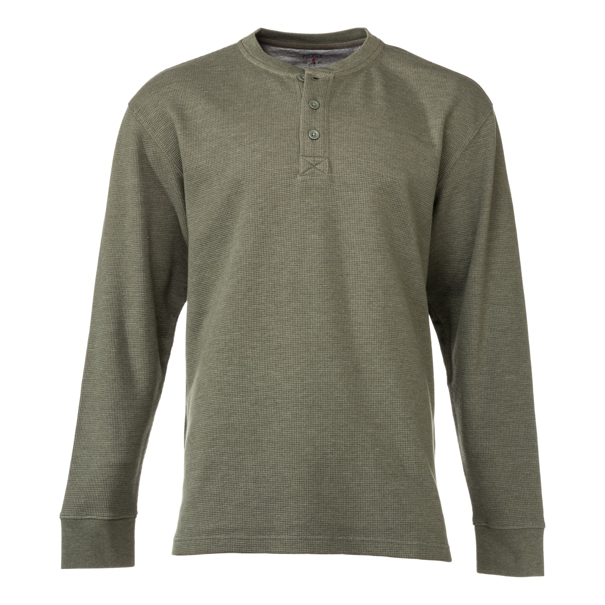 RedHead Men’s Thermal Henley Shirt - Olive Heather
