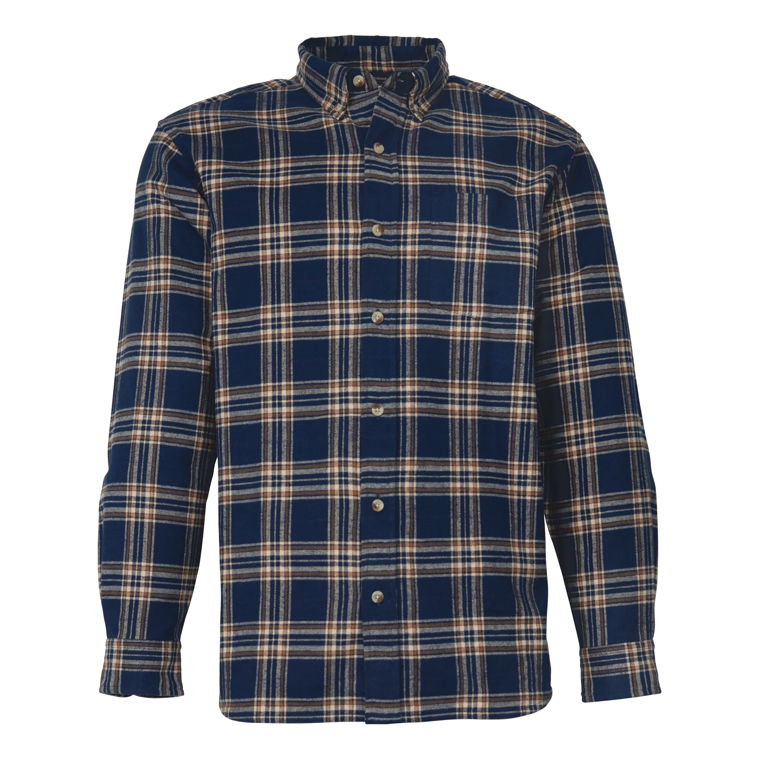 RedHead® Men’s Ultimate Flannel Shirt - Navy/Brown Plaid