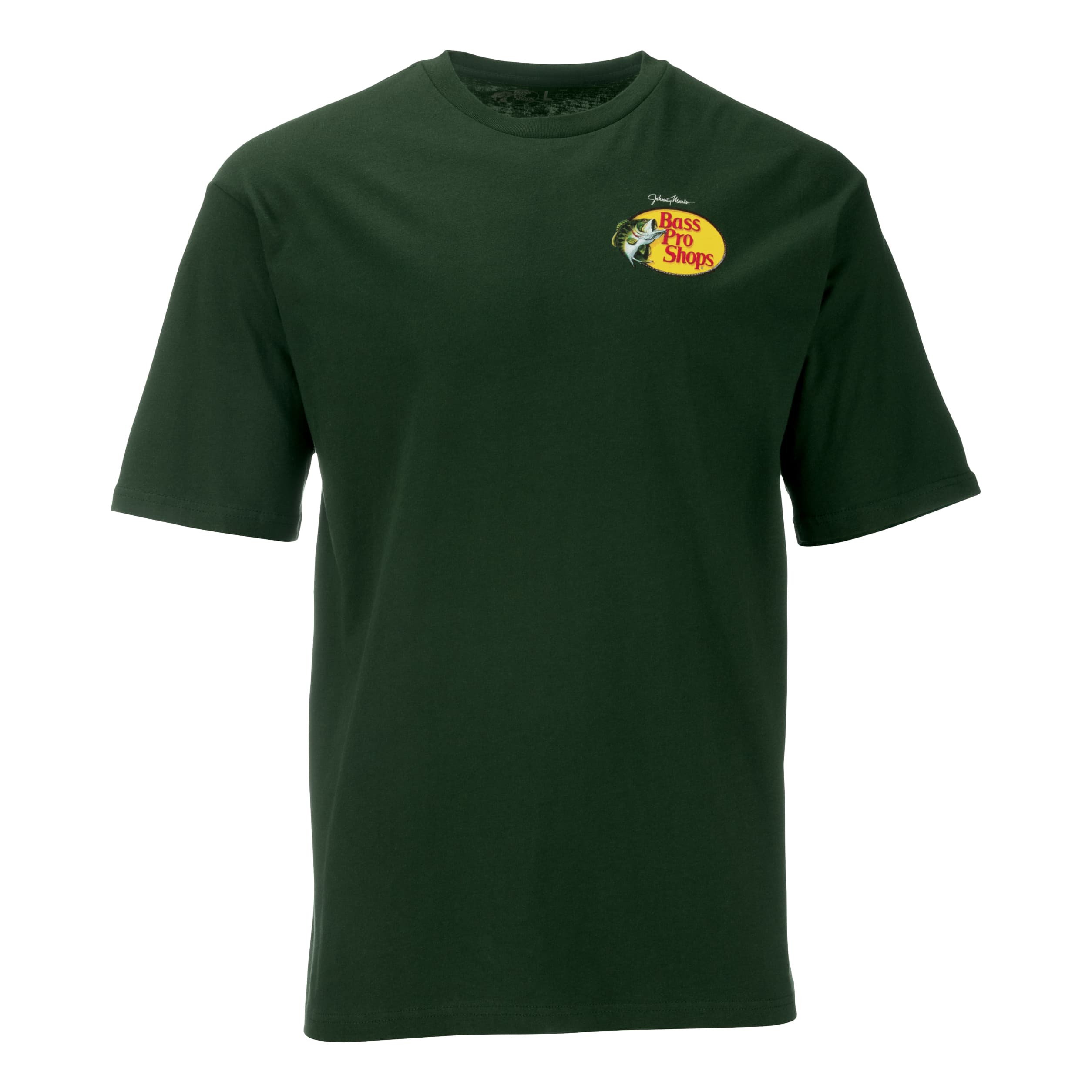 Bass Pro Shops® Men’s Johnny Morris Woodcut Logo Short-Sleeve T-Shirt - Hunter Green