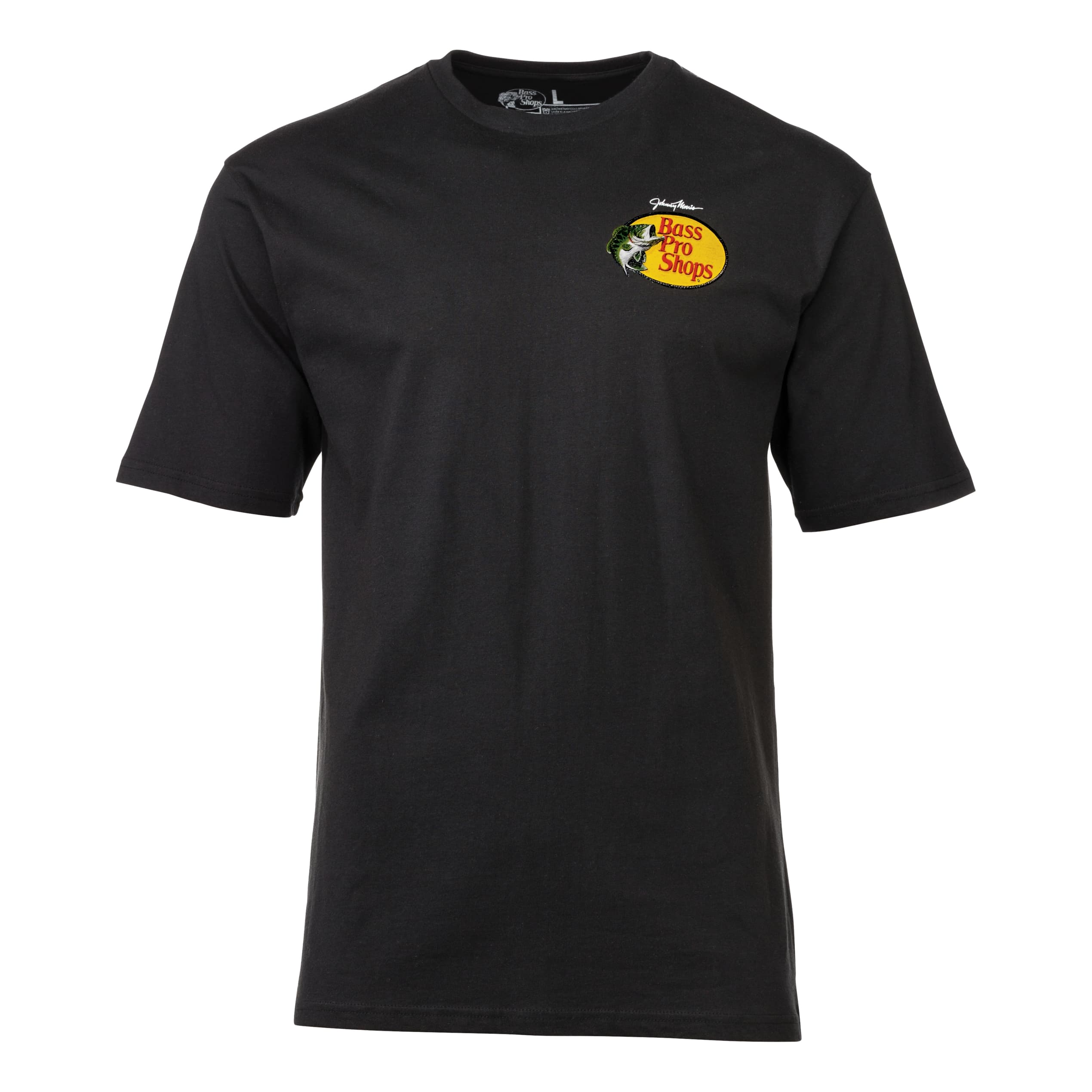 Bass Pro Shops® Men’s Johnny Morris Woodcut Logo Short-Sleeve T-Shirt - Black