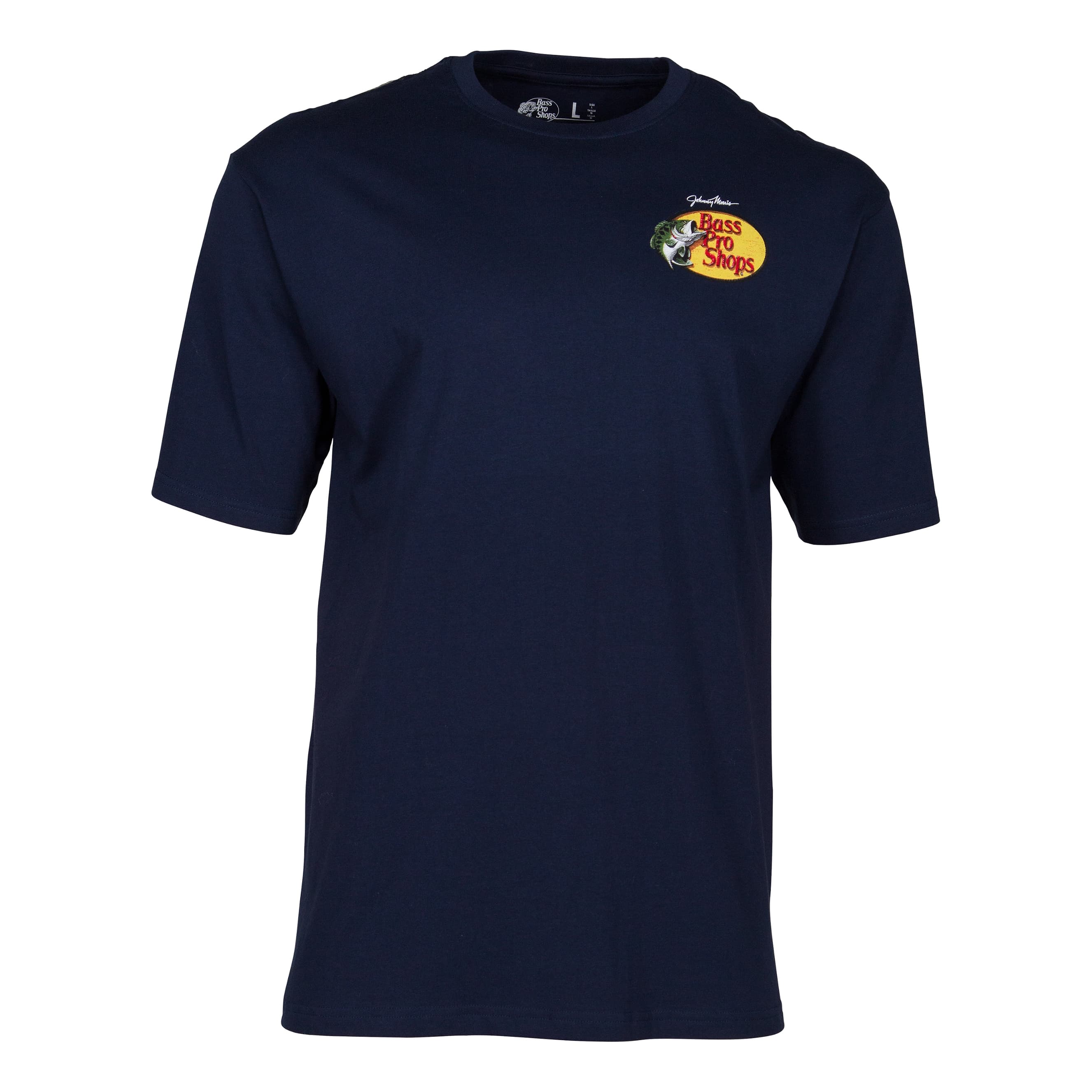 Bass Pro Shops® Men’s Johnny Morris Woodcut Logo Short-Sleeve T-Shirt - Navy
