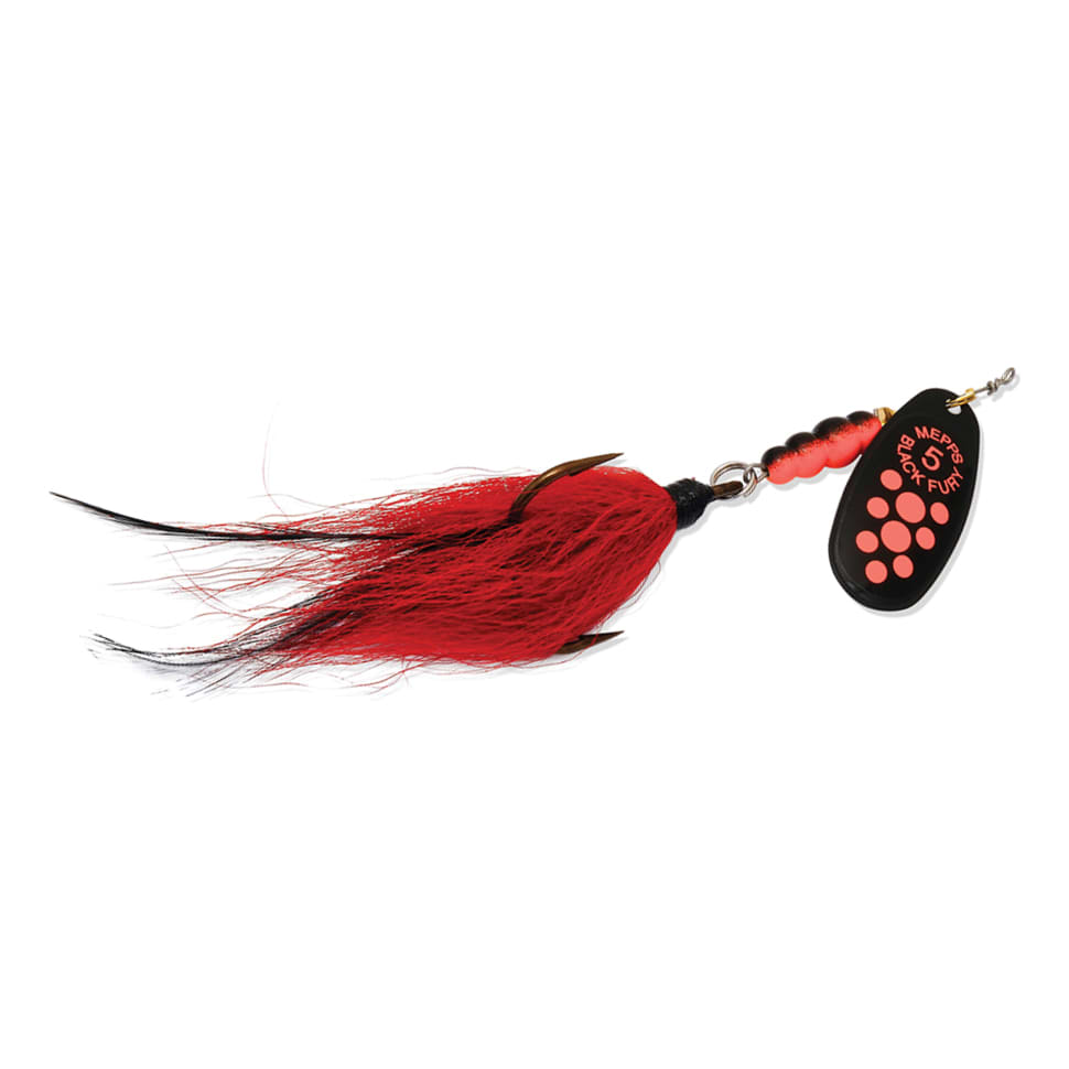 Mepps® Black Fury Musky Killer Lures - Fluorescent Blade/Red Tail