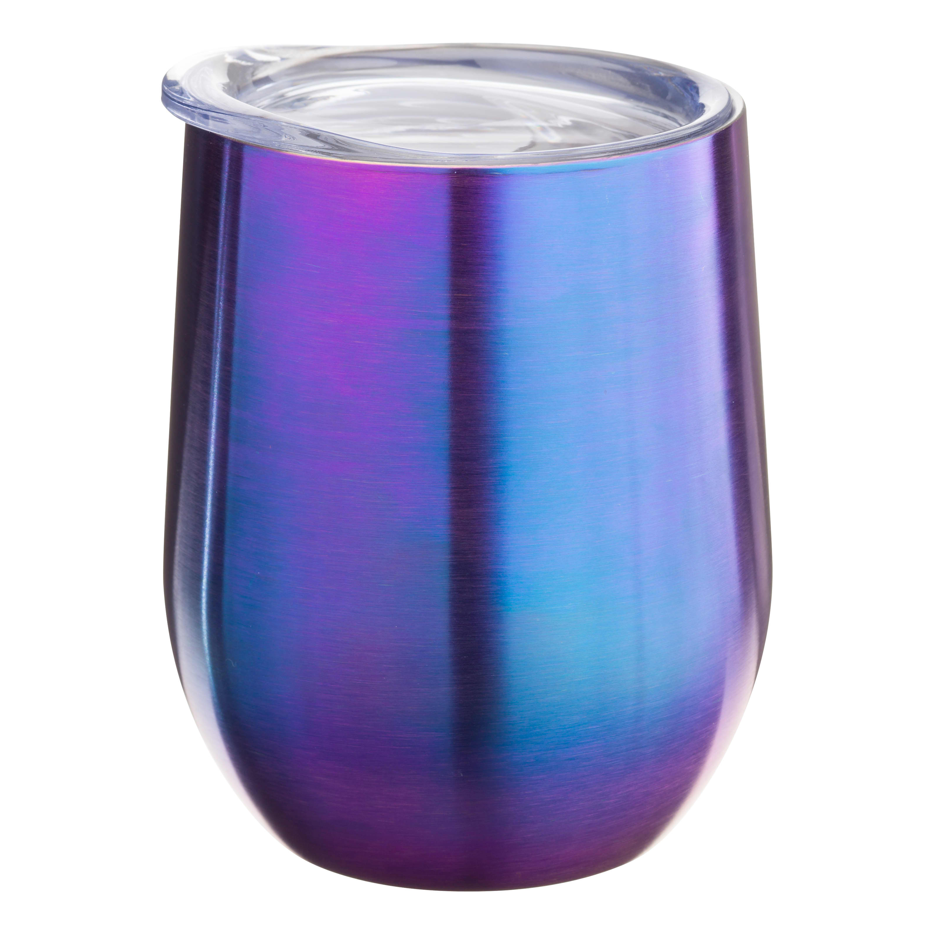 PURE Drinkware 12-oz. Stemless Wine Glass - Blue/Purple Solid