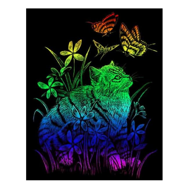 Rainbow Foil - Kitten & Butterflies