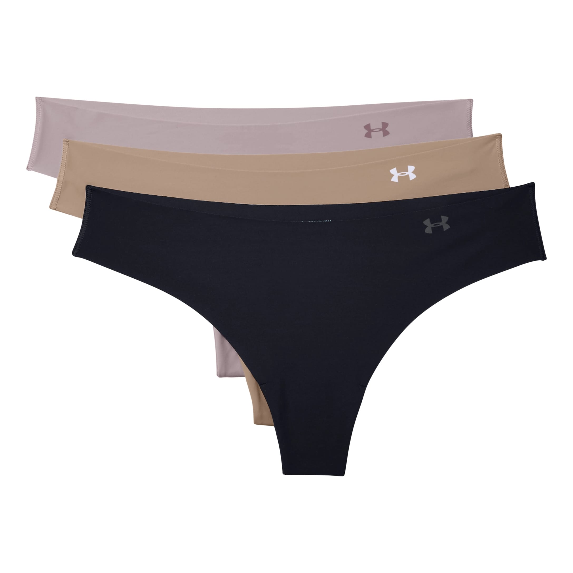 Under Armour UNDERWEAR PURE STRETCH NO SHOW THONG SOLID 3 PACK