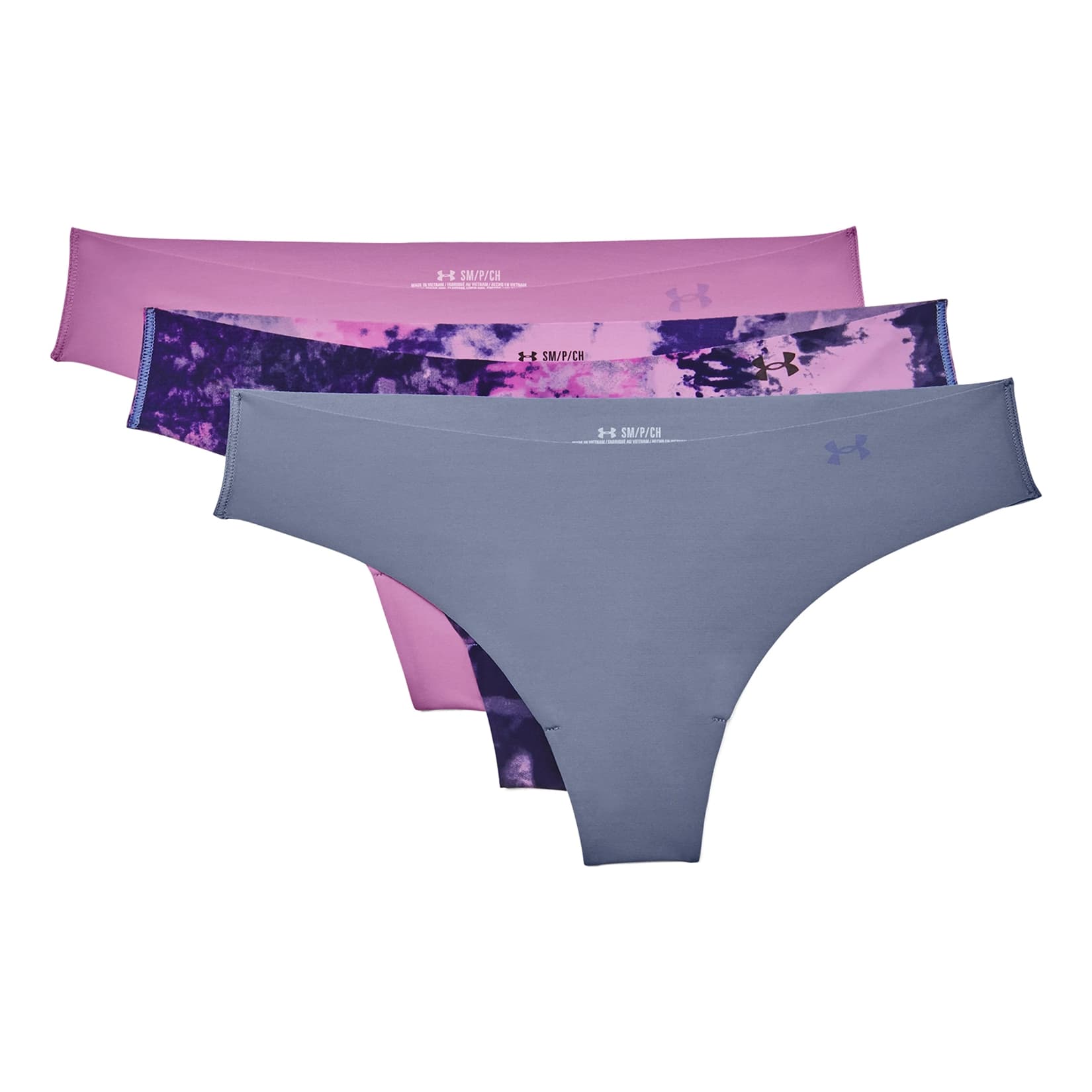 Under Armour® Women’s Pure Stretch Thong – 3-Pack - Aurora Purple
