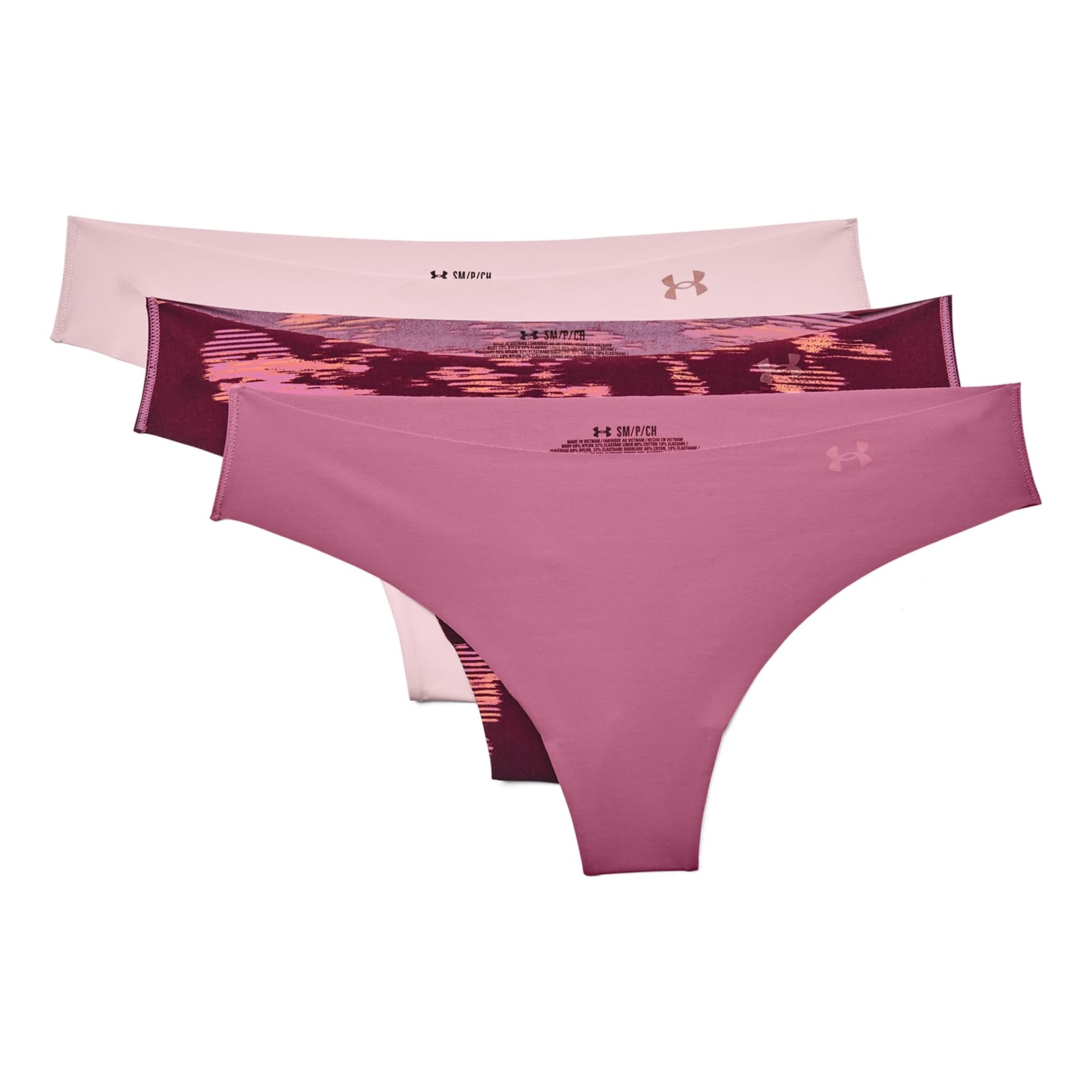 Under Armour® Women’s Pure Stretch Thong – 3-Pack - Pace Pink