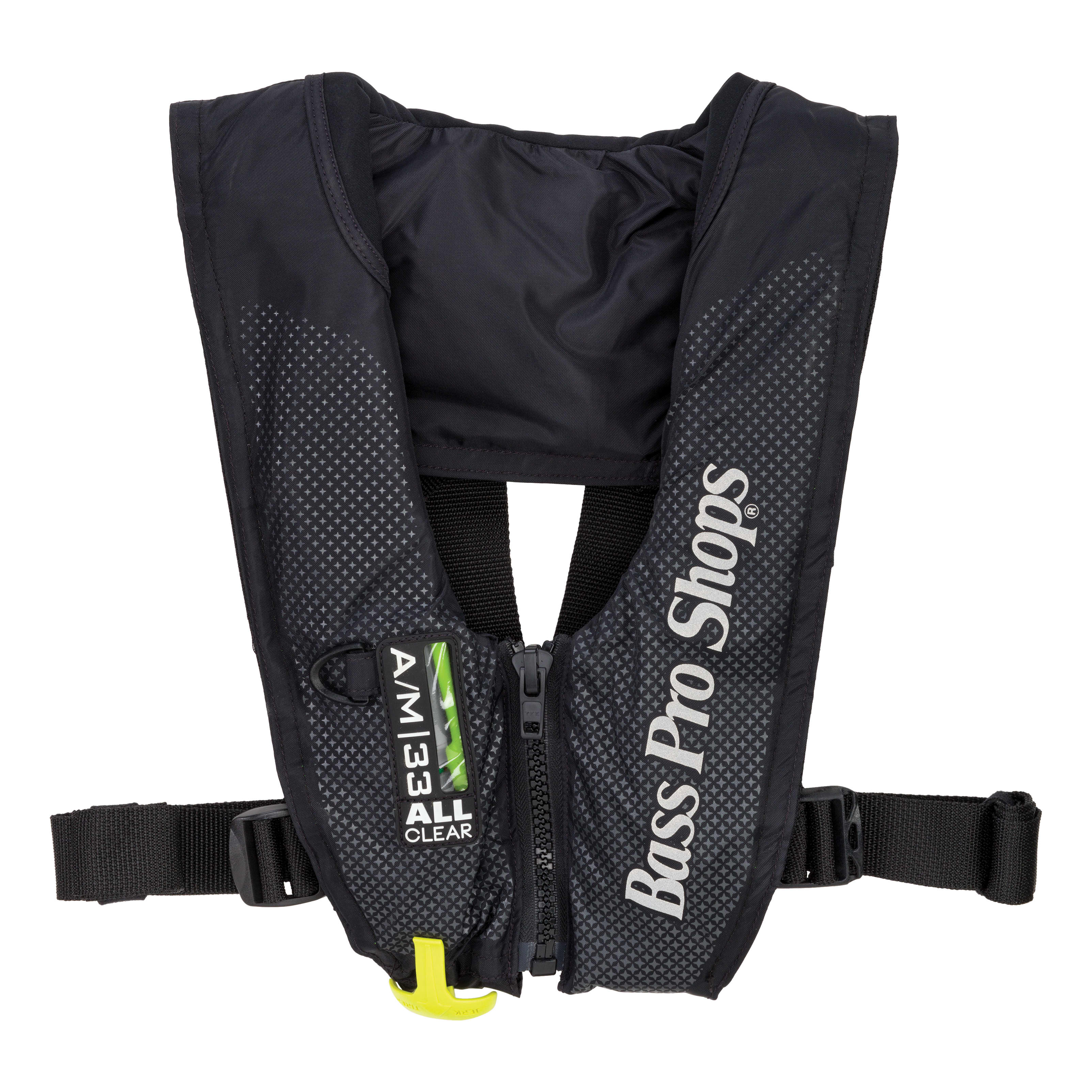 Bass Pro Shops® AM 33 All-Clear™ Auto/Manual-Inflatable Life Vest - Black