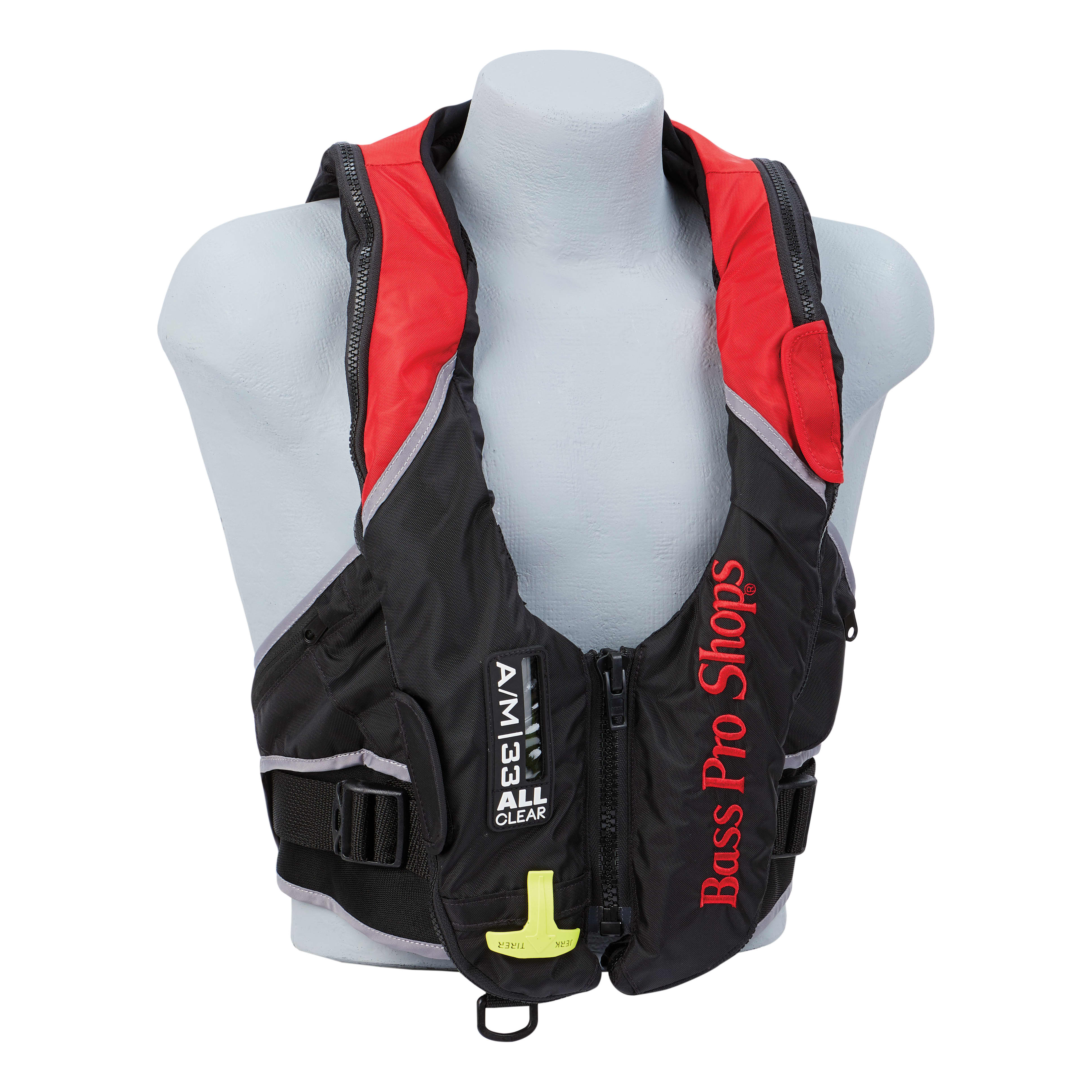 Bass Pro Shops® A/M-33 Deluxe All-Clear Inflatable Life Jacket - Red
