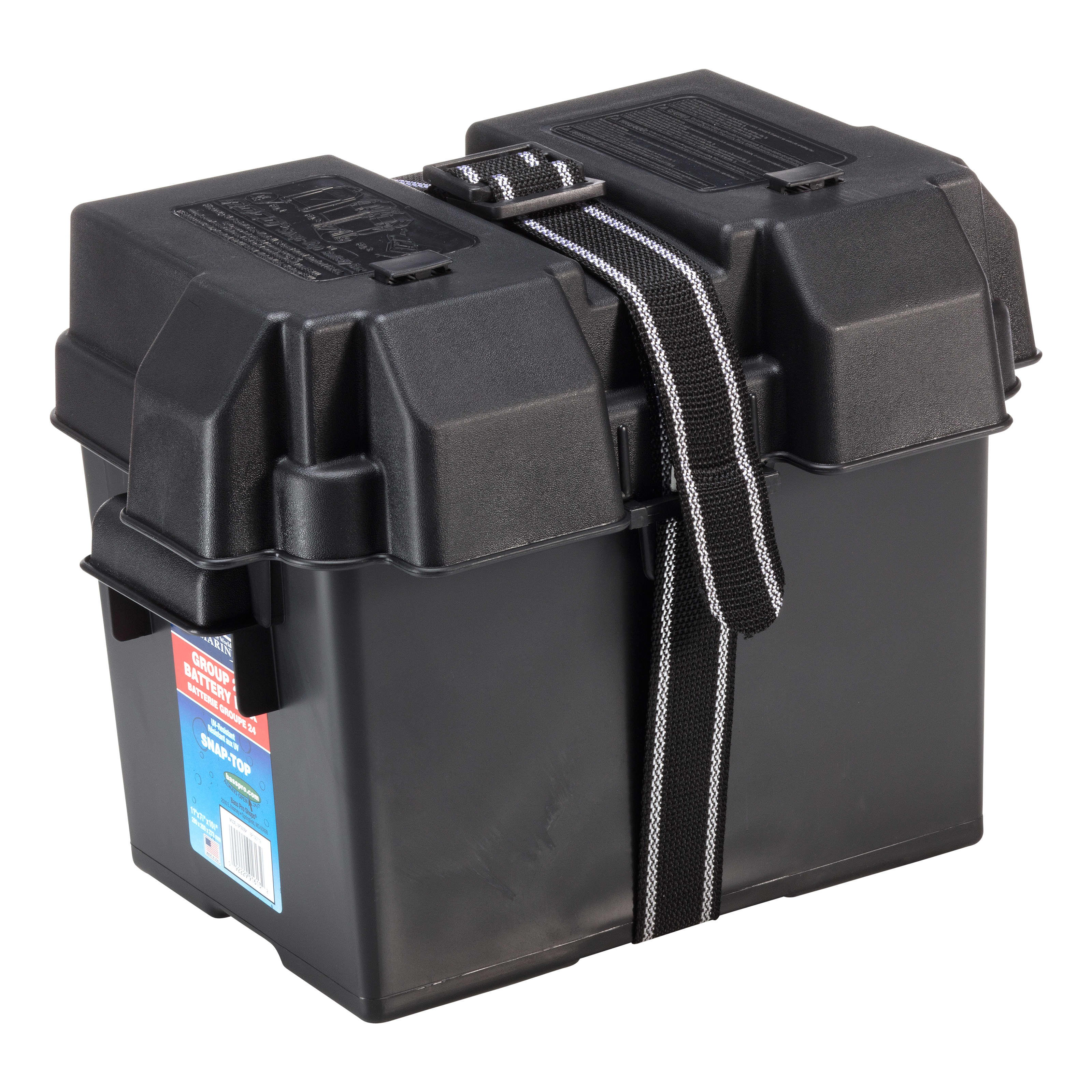 Bass Pro Shops® Snap-Top Marine Battery Box - 11" x 7.8" x 10.75"