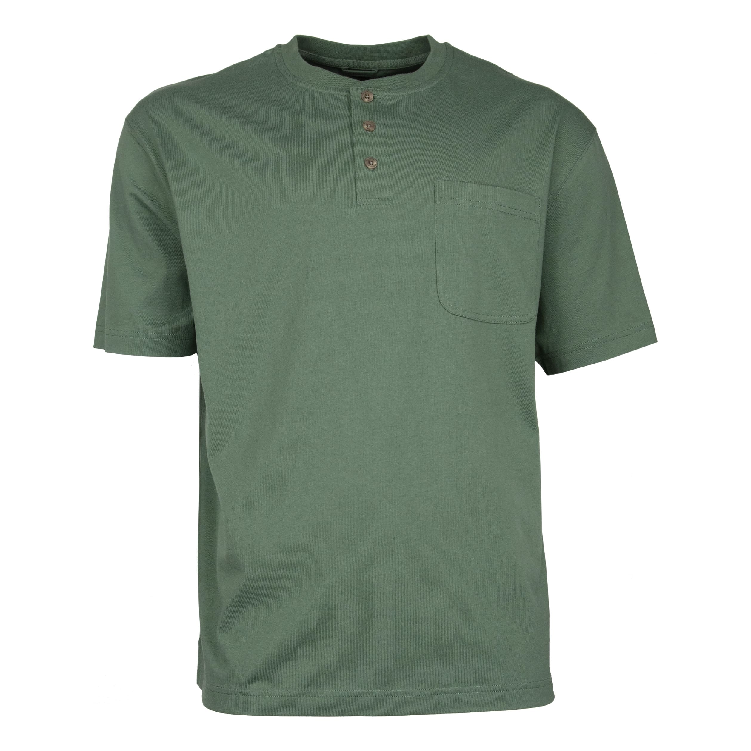RedHead® Men’s Henley Pocket Shirt - Duck Green