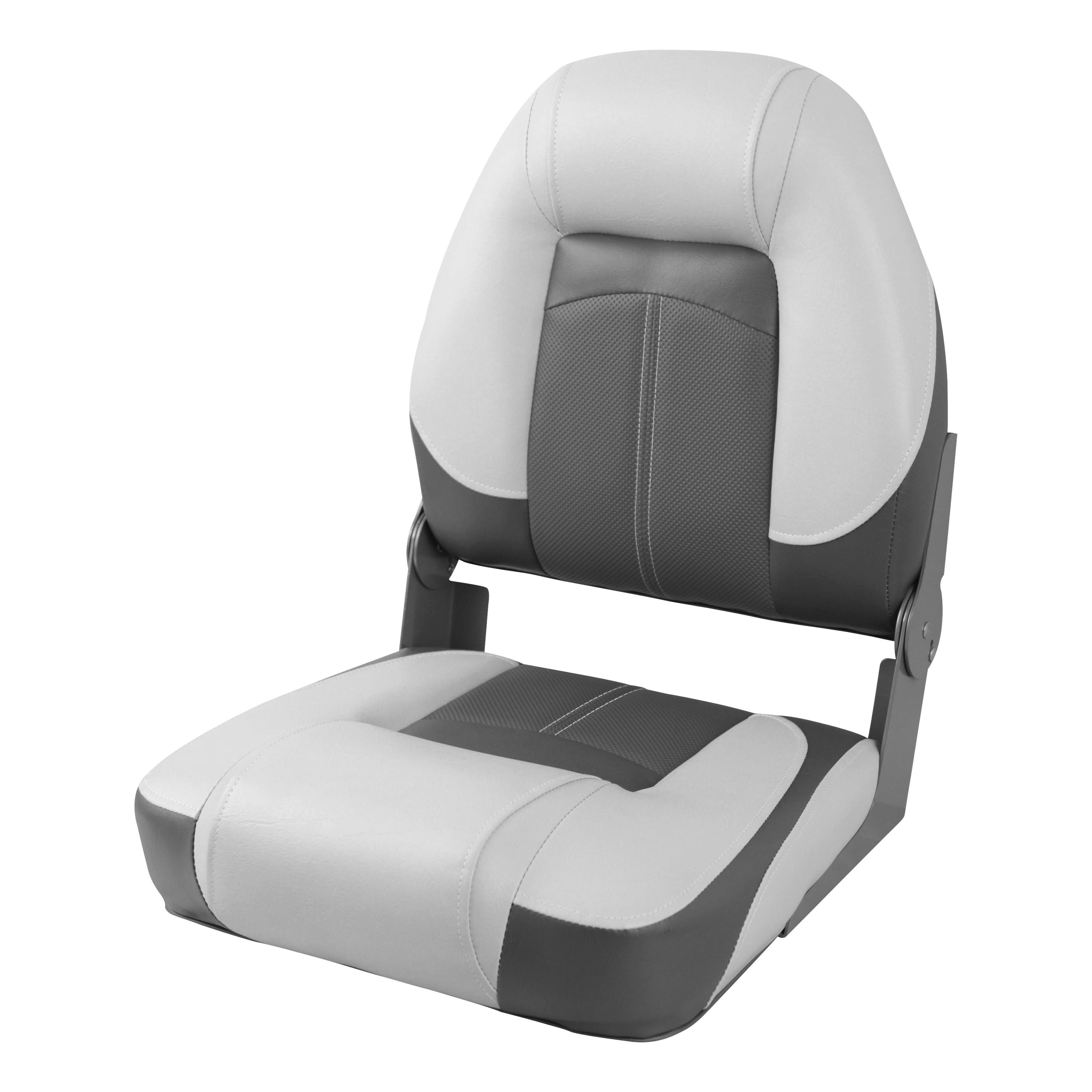 Bass Pro Shops® Pro Qualifier High-Back Boat Seat - Grey/Charcoal