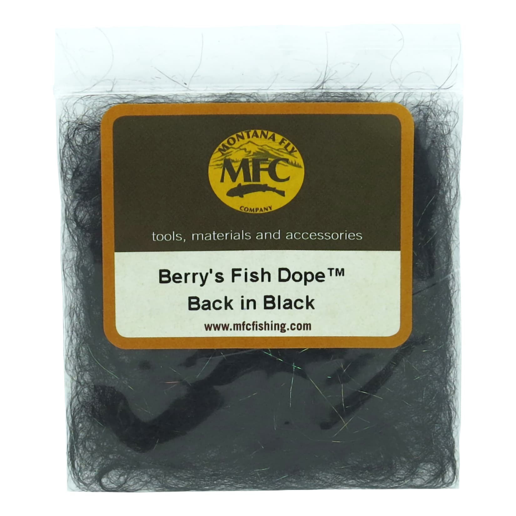 Montana Fly Company Berry’s Fish Dope Dubbing - Black in Black