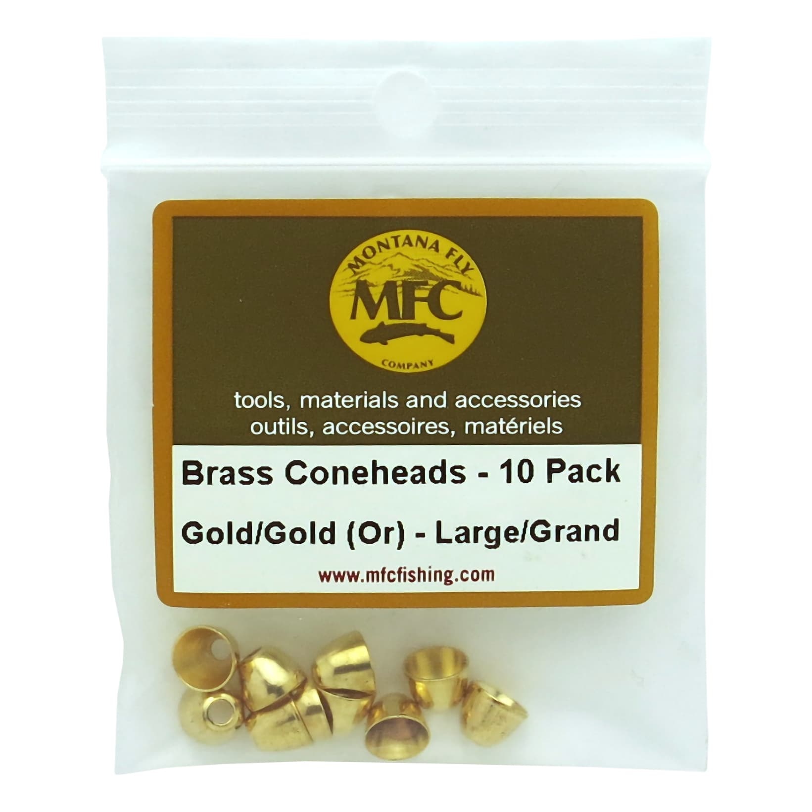 Montana Fly Company Brass Cones - 7mm - Gold