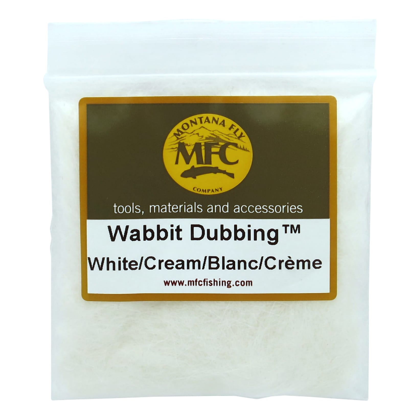 Montana Fly Company Wabbit Dubbing - White/Cream