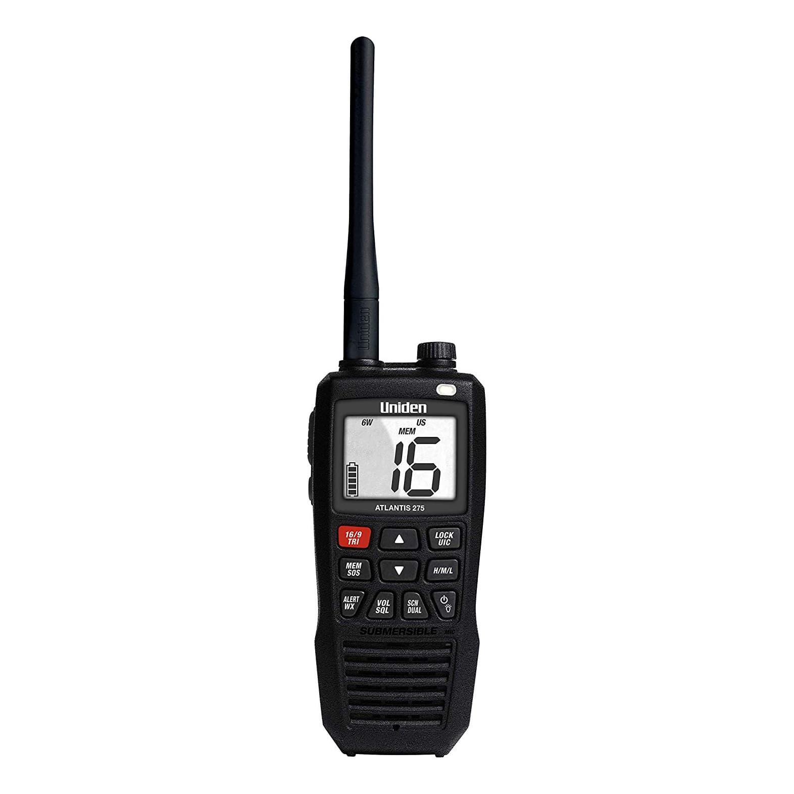 Uniden 1/2.5/6W Handheld Two-Way Floating VHF Marine Radio