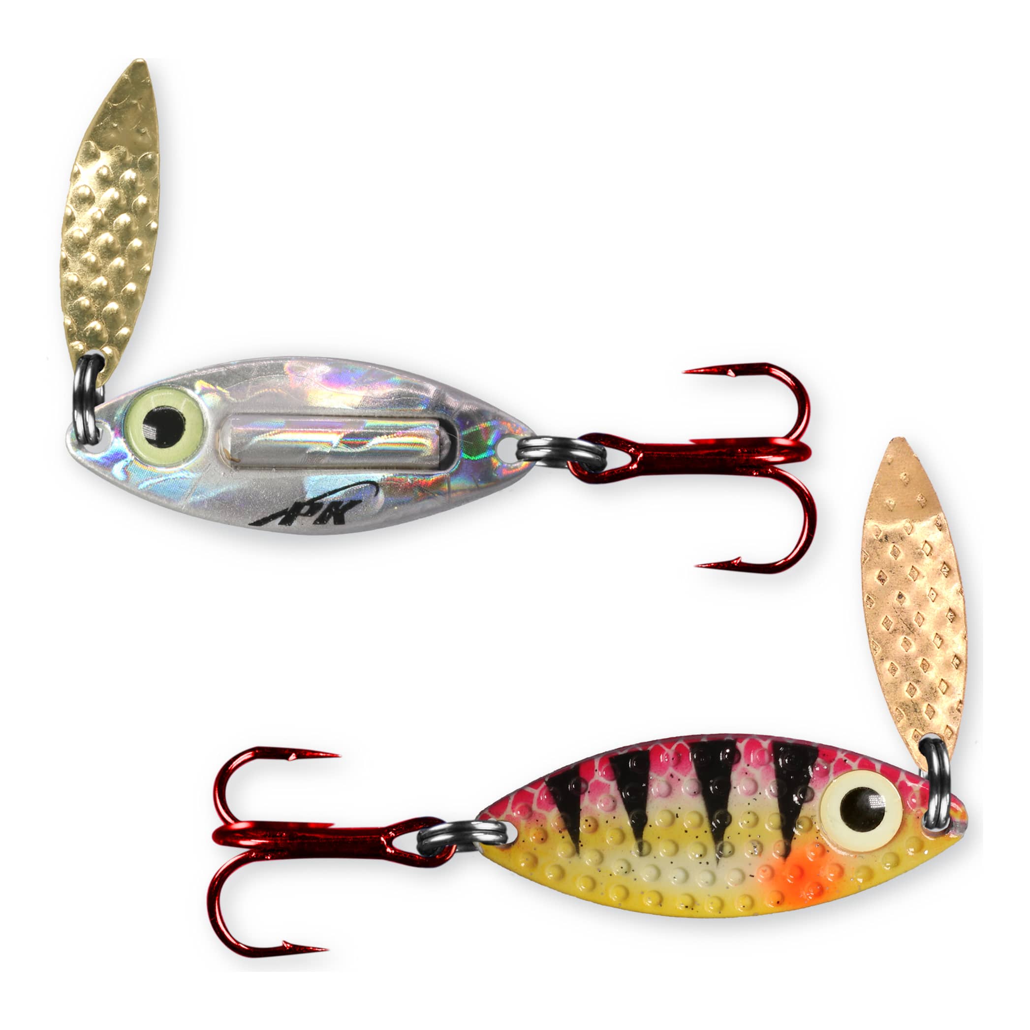 PK Lures Rattle Spoon - Red Tiger Glow