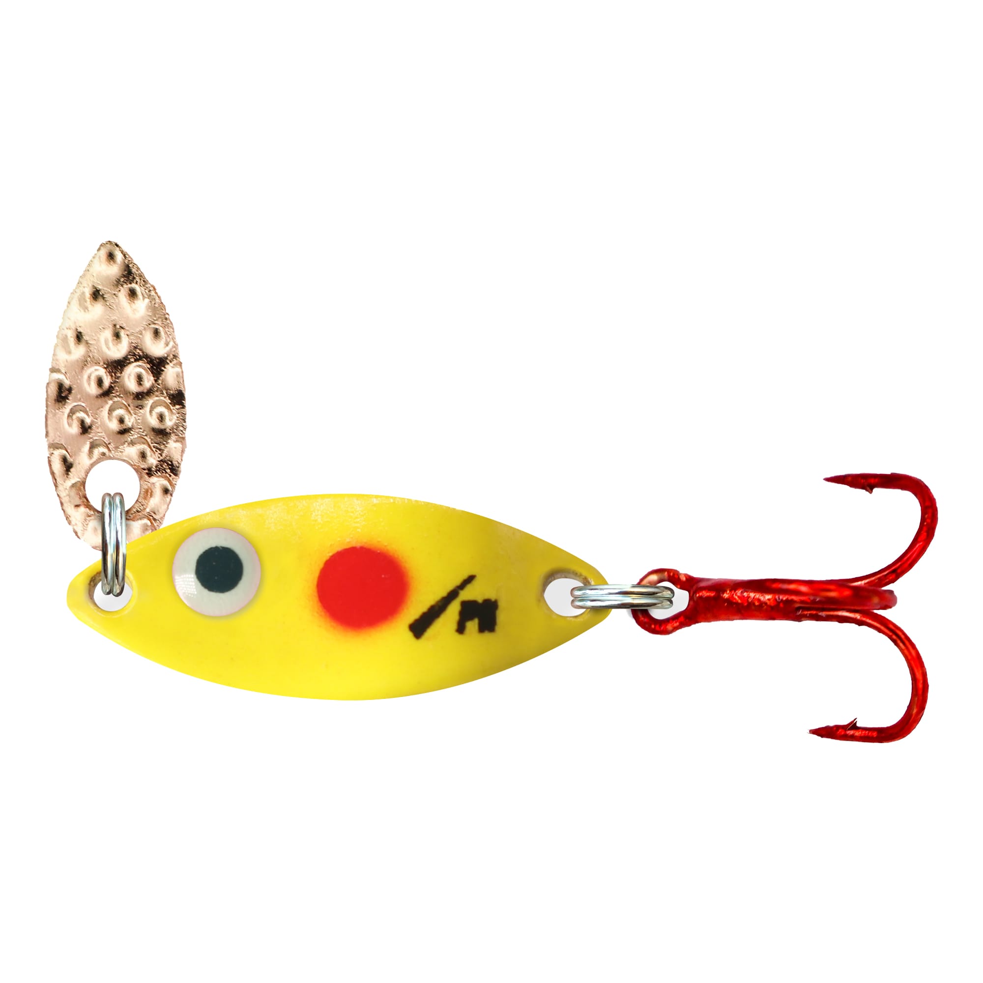 PK Predator Tungsten Flash Fishing Spoon - Yellow Glow Orange Dot,PK Predator Tungsten Flash Fishing Spoon - Yellow Glow Orange Dot
