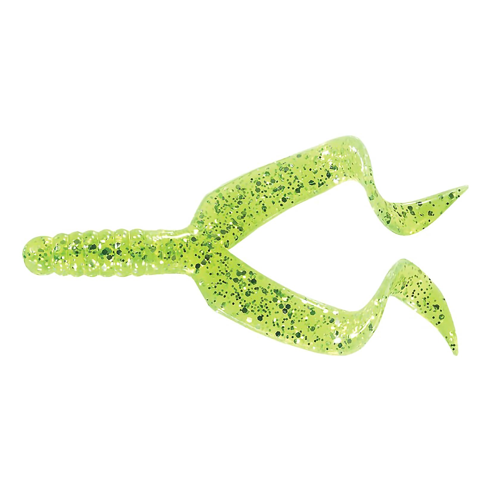 Mr. Twister Double Tail Lure – 10 Pack - Chartreuse Flake