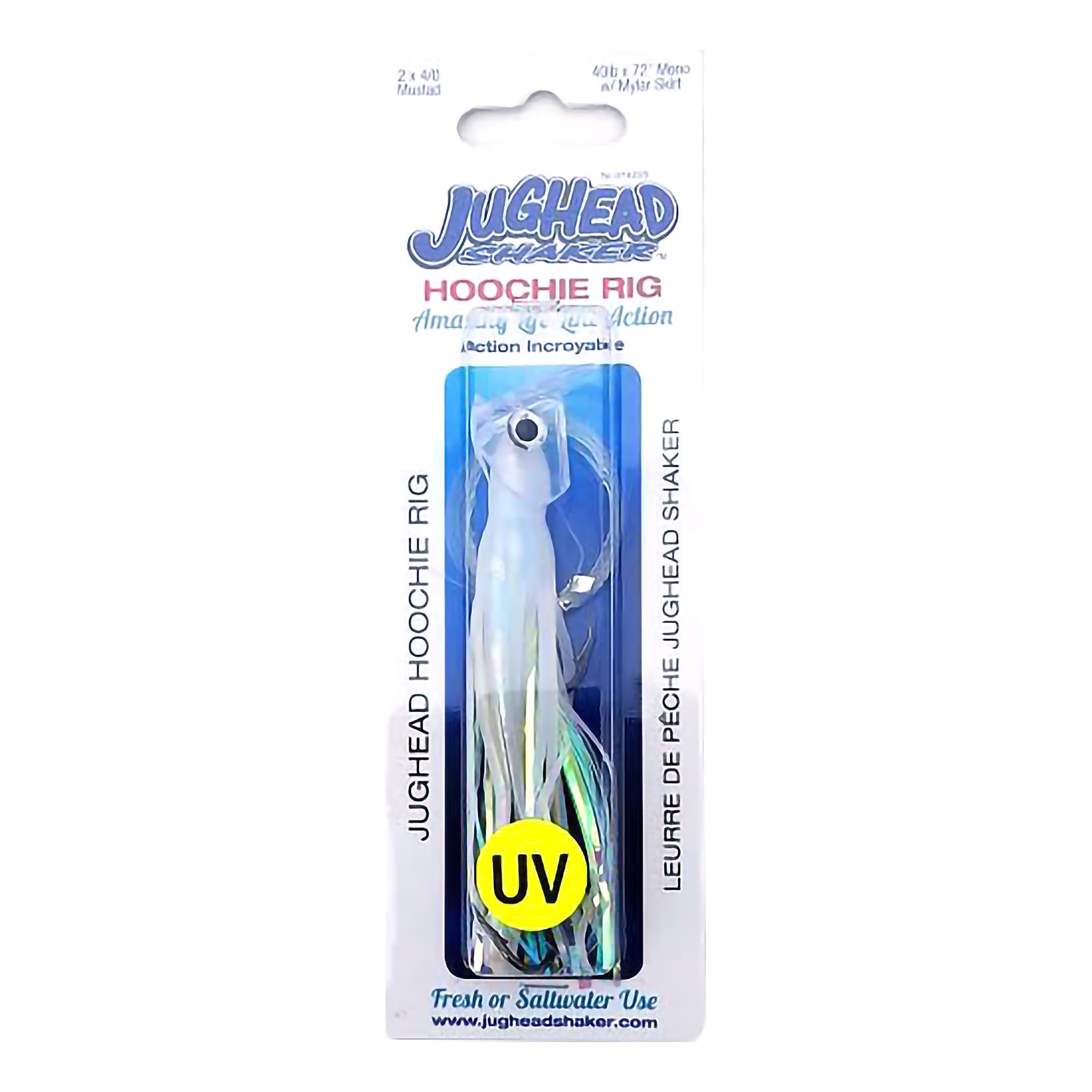 Jughead Shaker Hoochie Rig - UV White