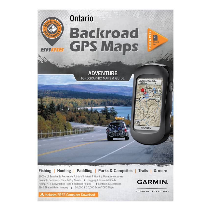 Backroad Canadian GPS Micro SD Version Maps - Ontario