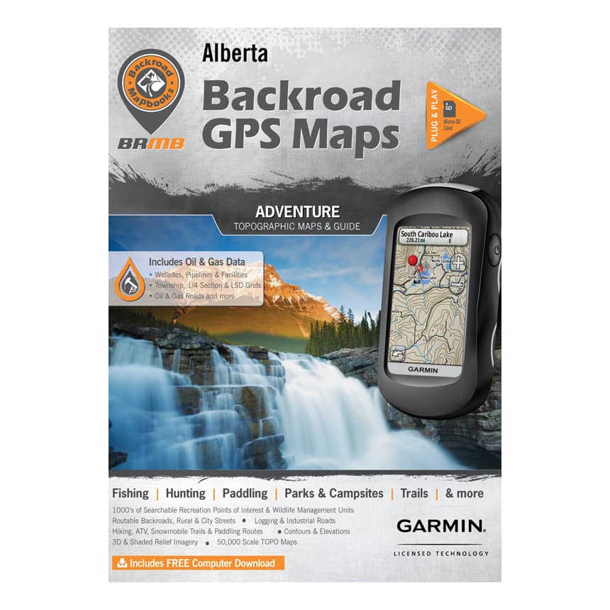 Backroad Canadian GPS Micro SD Version Maps - Alberta