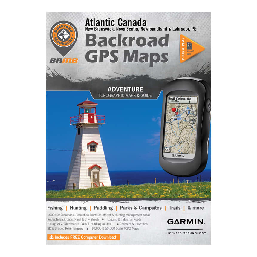 Backroad Canadian GPS Micro SD Version Maps - Atlantic