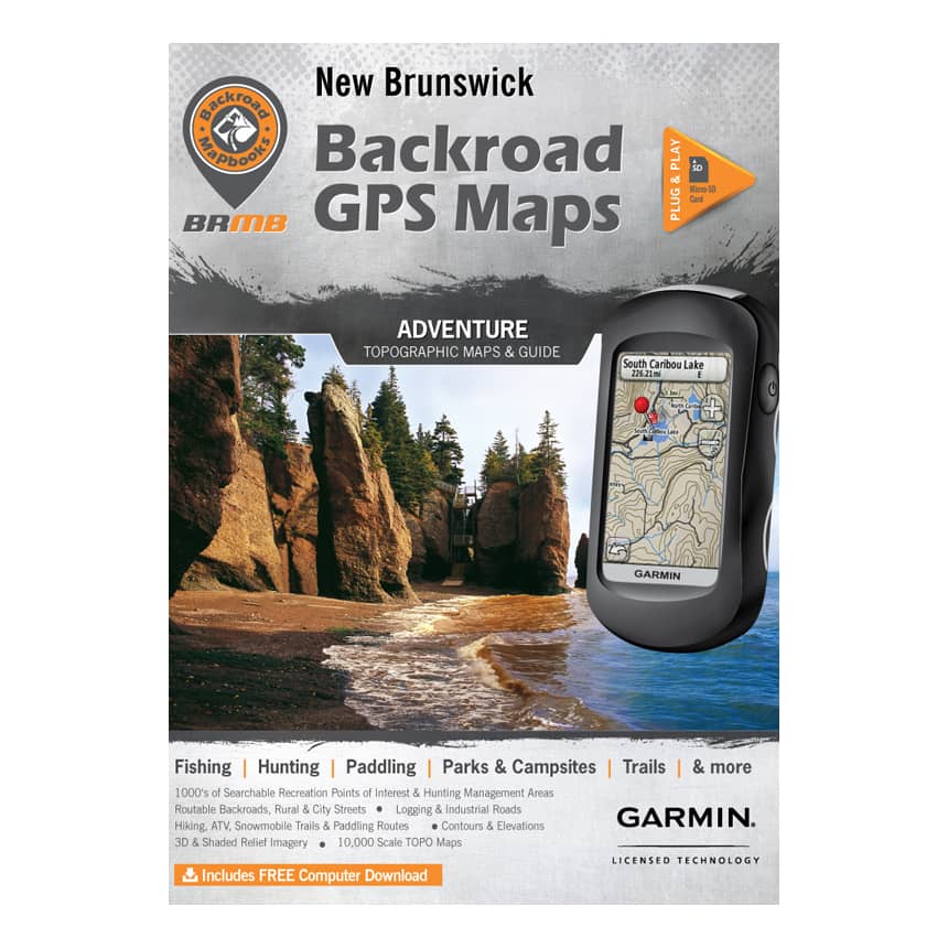 Backroad Canadian GPS Micro SD Version Maps - New Brunswick